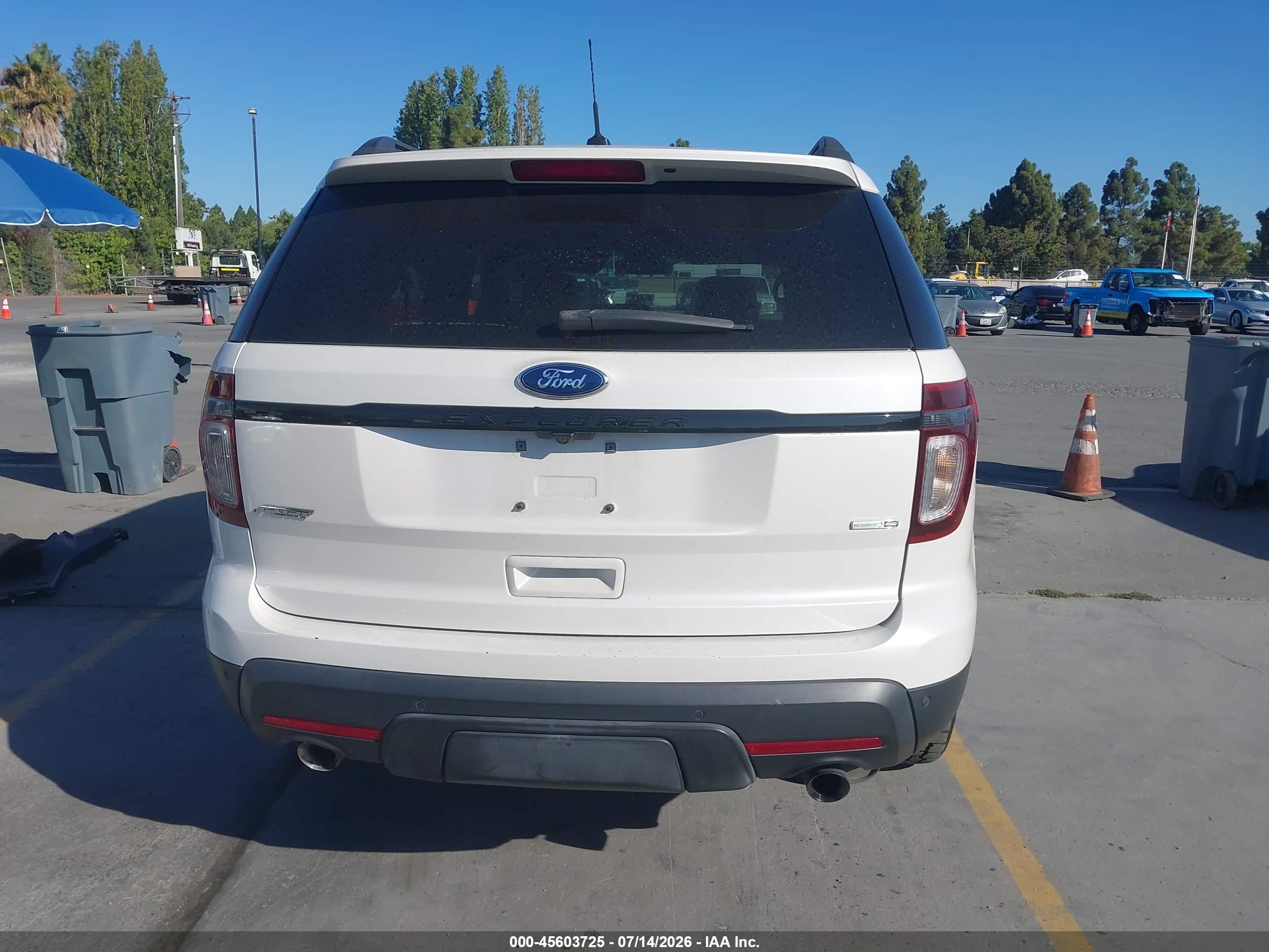2015 Ford Explorer Sport White vin: 1FM5K8GT9FGC65753