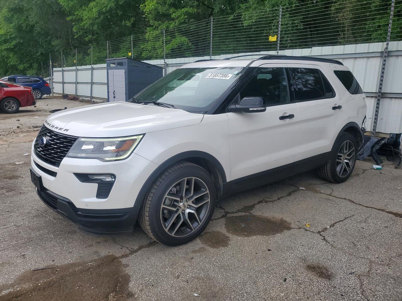 2018 Ford Explorer Sport Белый vin: 1FM5K8GT9JGA67909