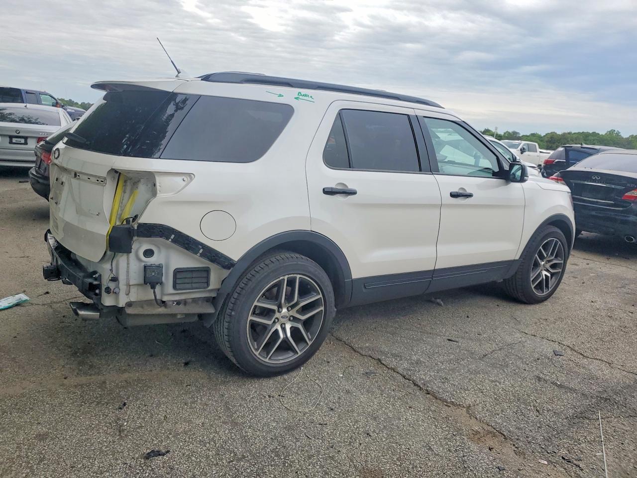 2018 Ford Explorer Sport White vin: 1FM5K8GT9JGA67909
