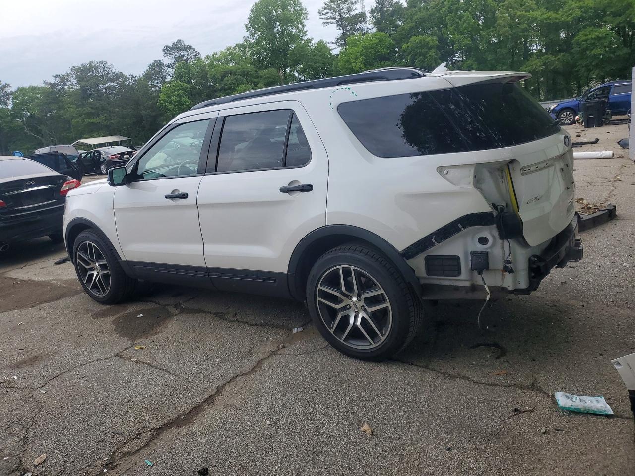 2018 Ford Explorer Sport White vin: 1FM5K8GT9JGA67909