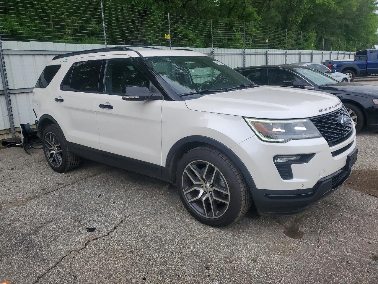 2018 Ford Explorer Sport White vin: 1FM5K8GT9JGA67909