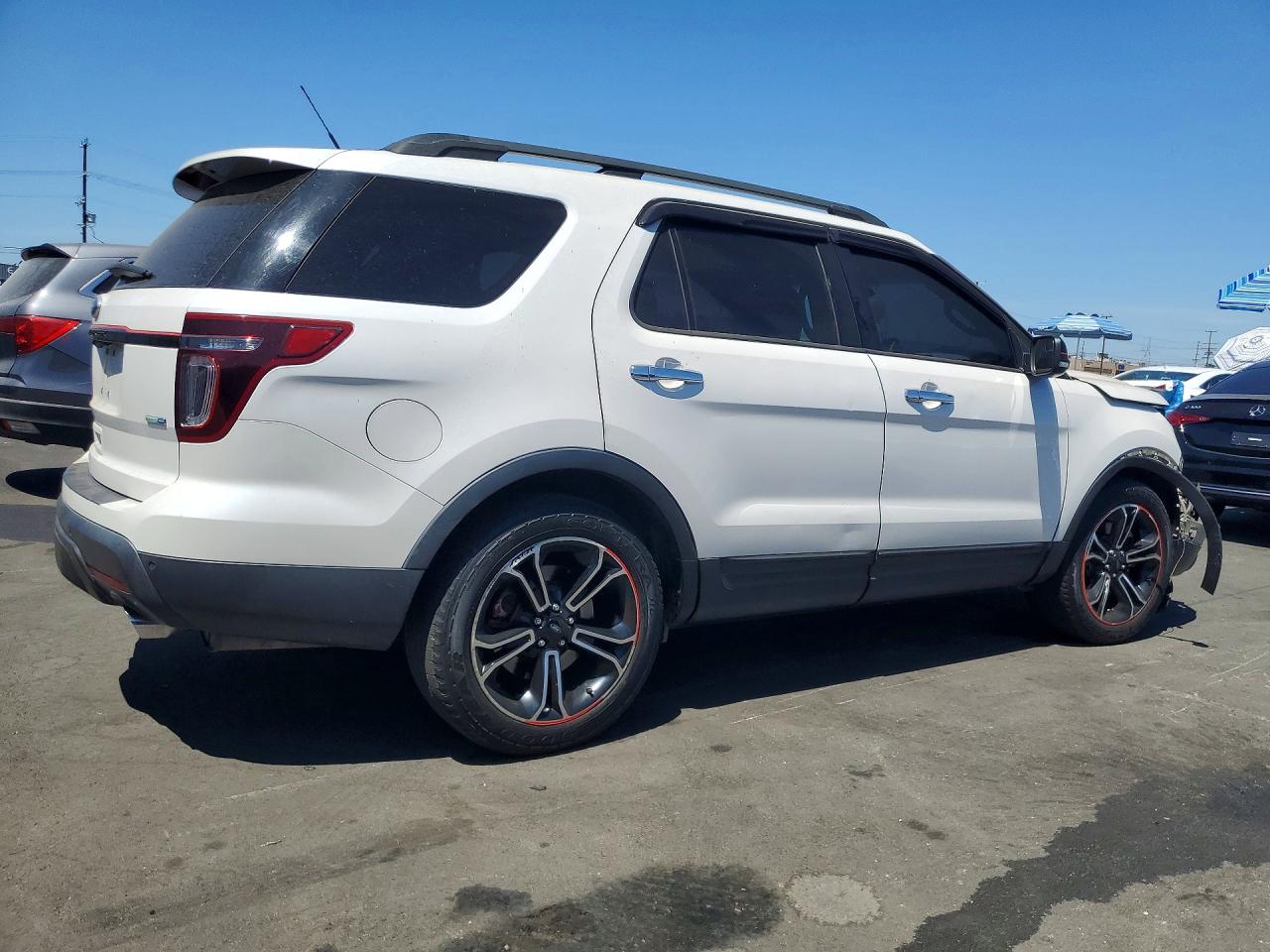 2013 Ford Explorer Sport White vin: 1FM5K8GTXDGC61756