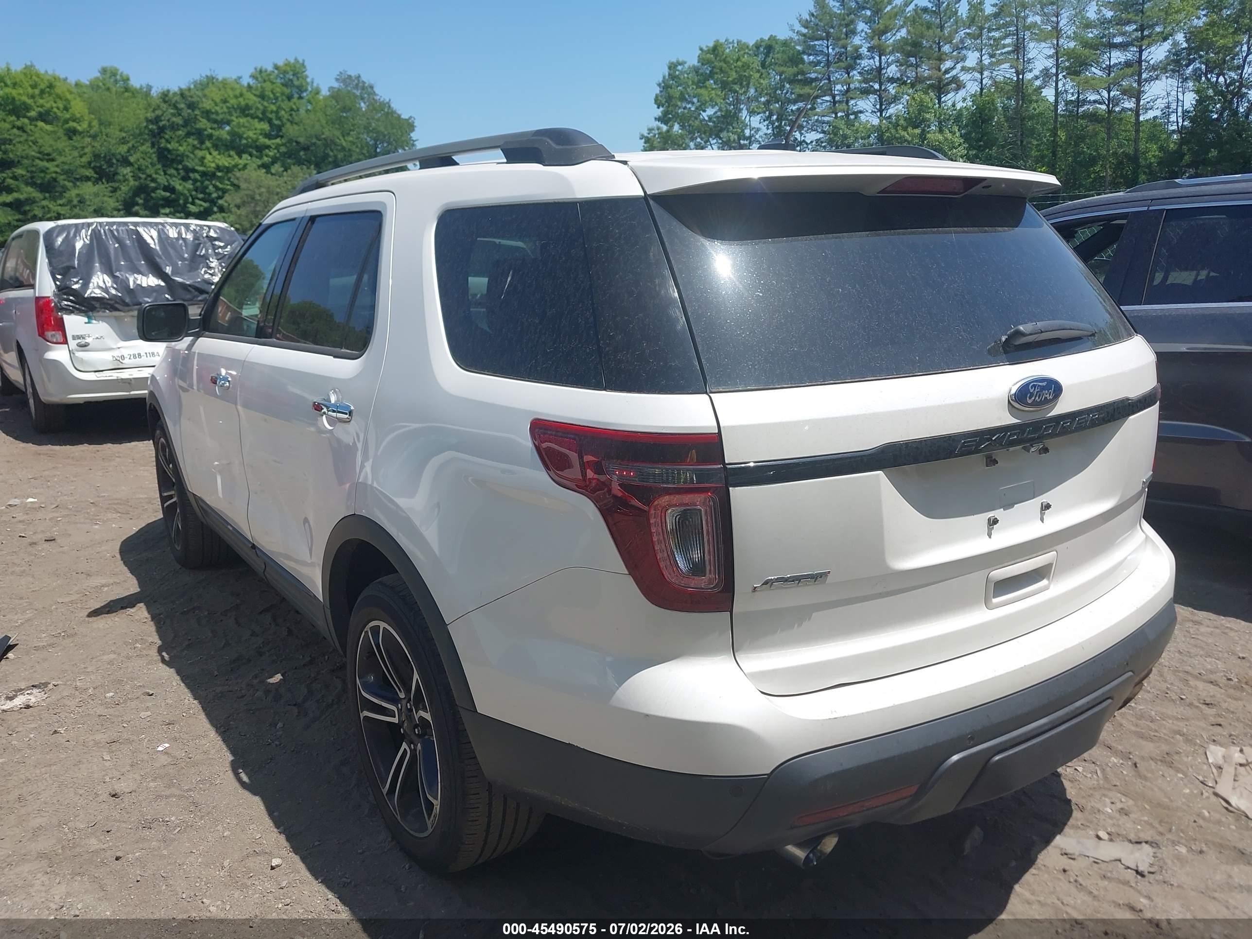 2013 Ford Explorer Sport White vin: 1FM5K8GTXDGC76094