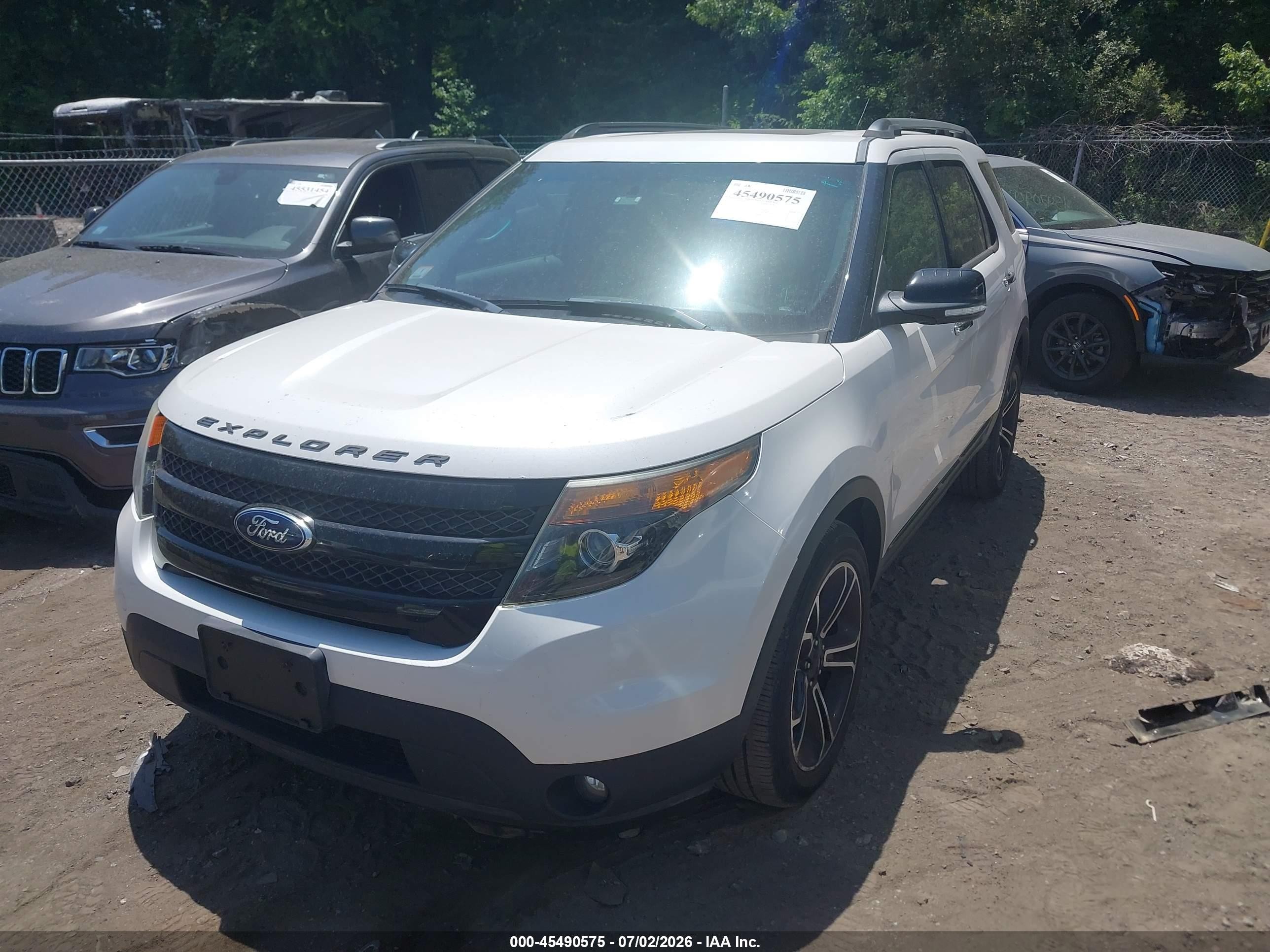2013 Ford Explorer Sport White vin: 1FM5K8GTXDGC76094