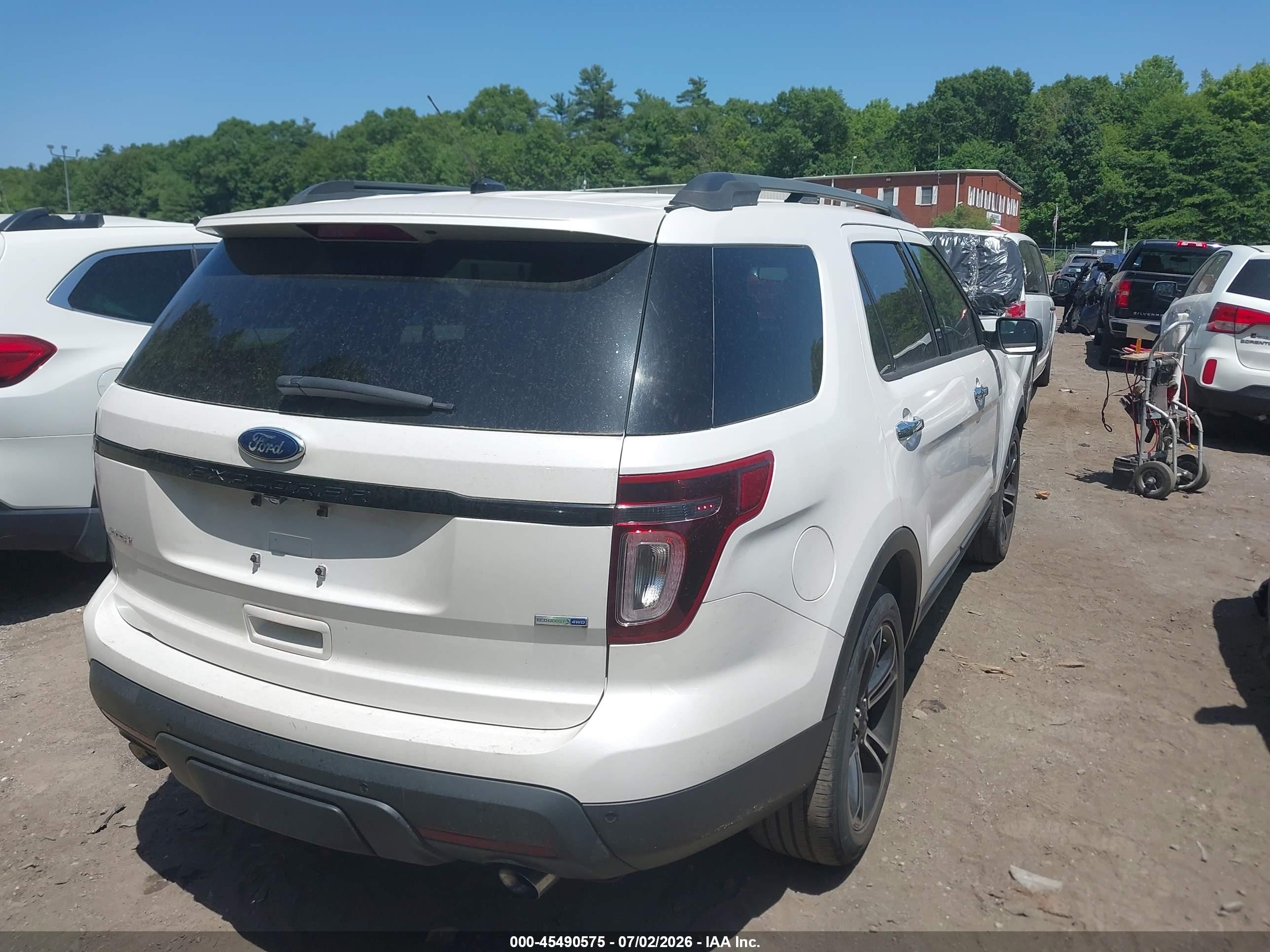 2013 Ford Explorer Sport White vin: 1FM5K8GTXDGC76094