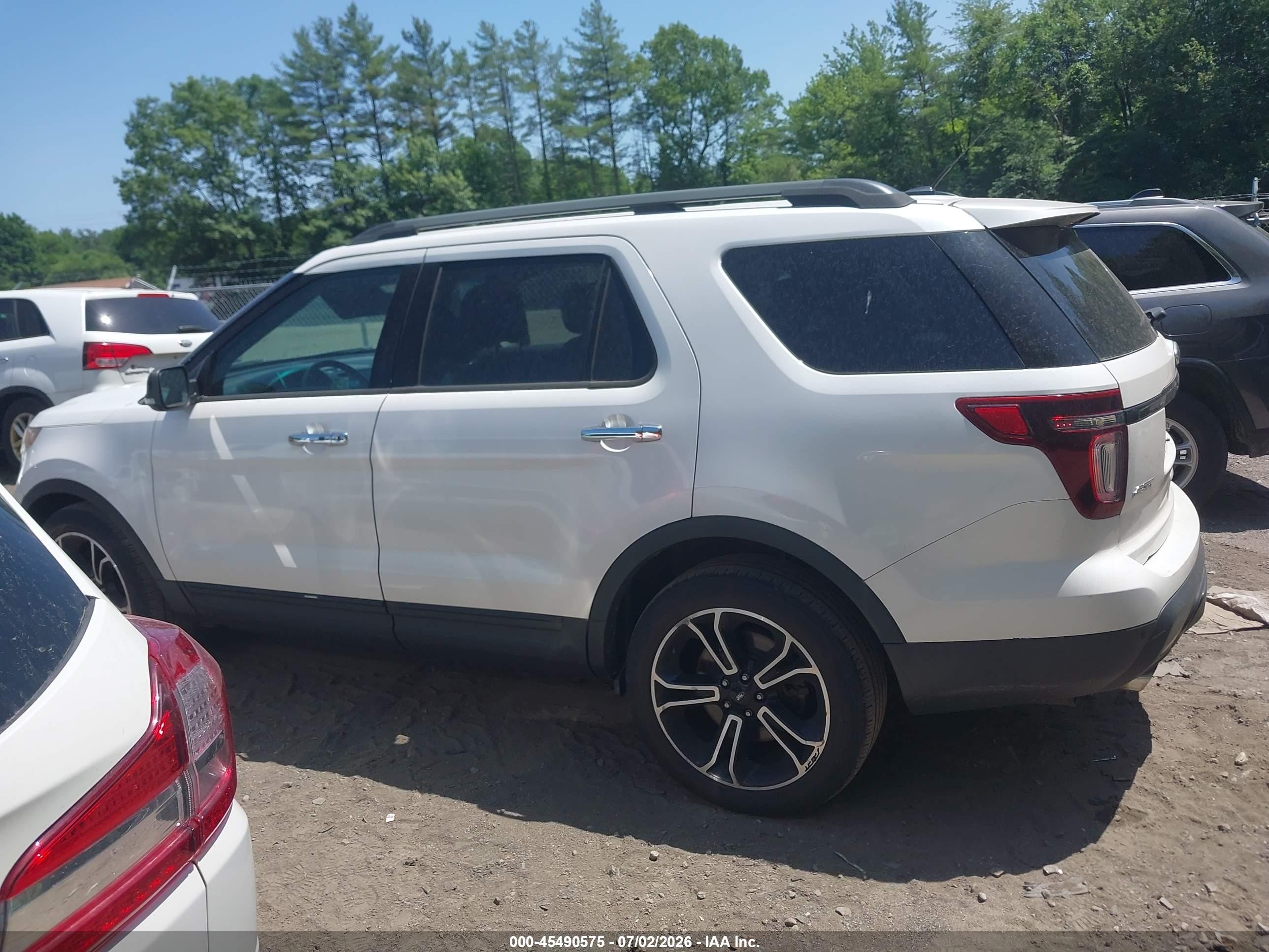 2013 Ford Explorer Sport White vin: 1FM5K8GTXDGC76094