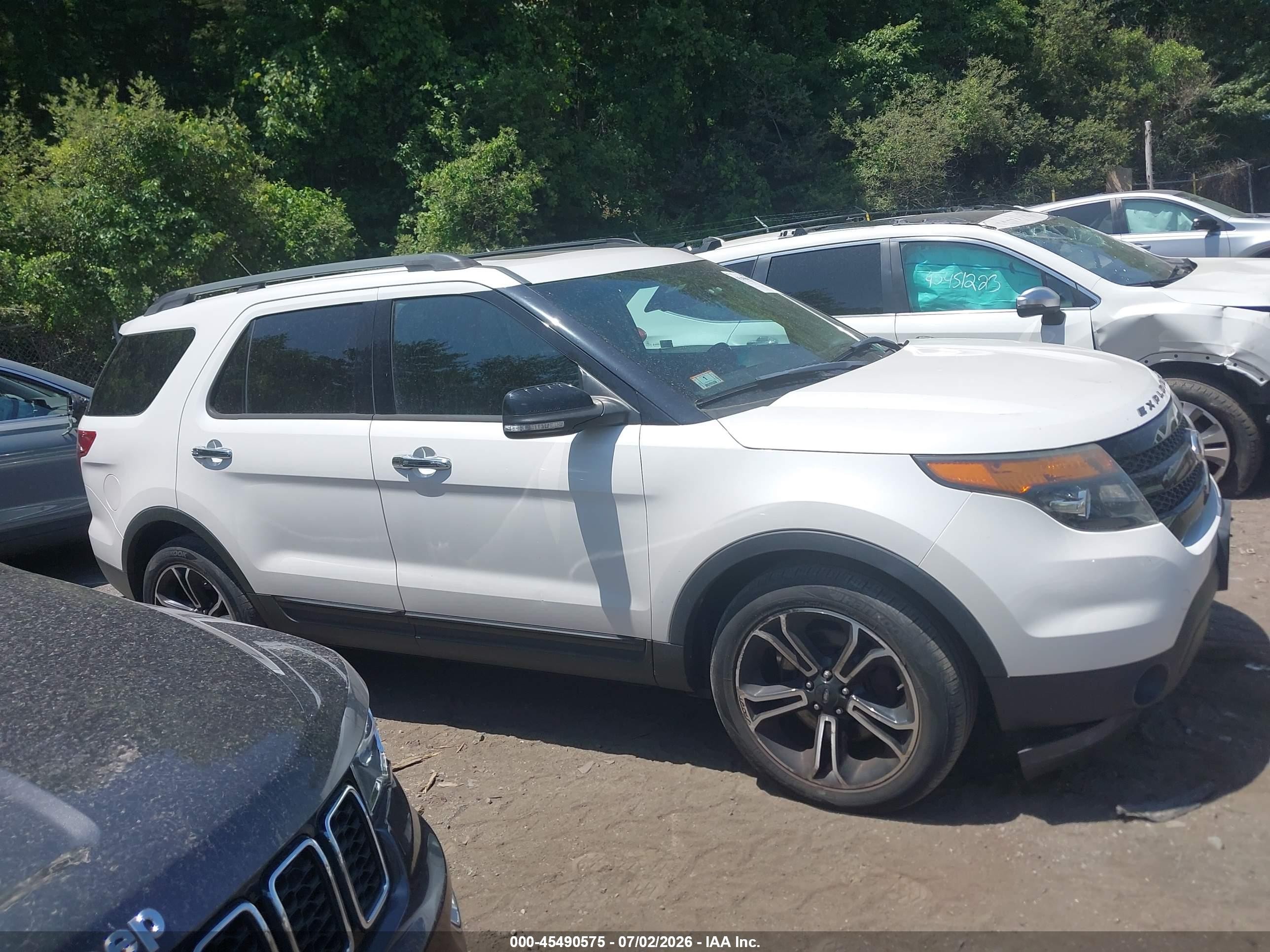 2013 Ford Explorer Sport White vin: 1FM5K8GTXDGC76094