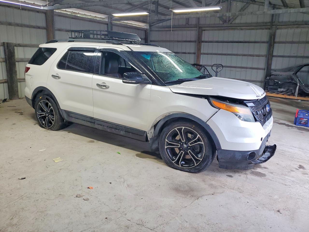 2014 Ford Explorer Sport White vin: 1FM5K8GTXEGA17915