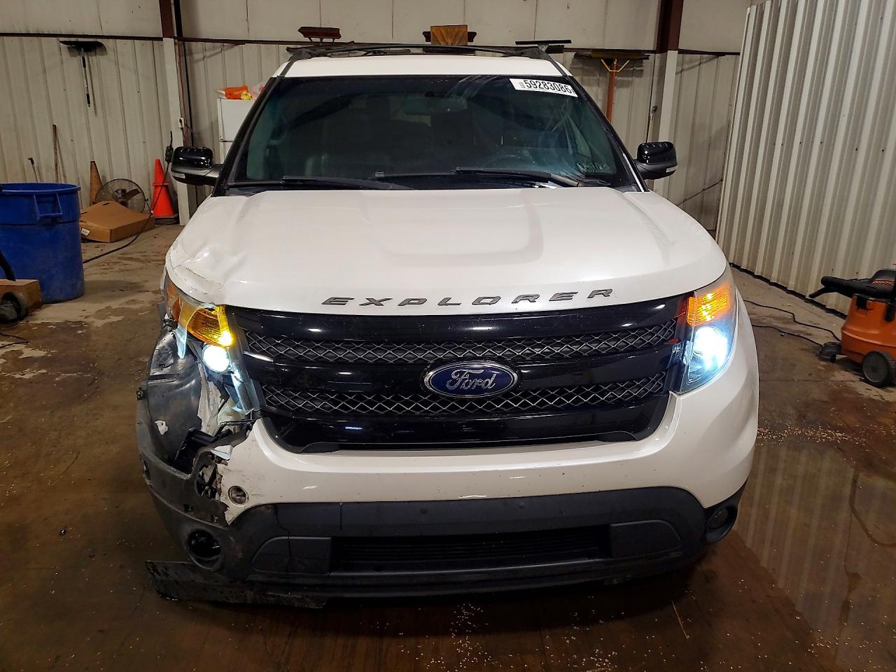 2014 Ford Explorer Sport White vin: 1FM5K8GTXEGA95921