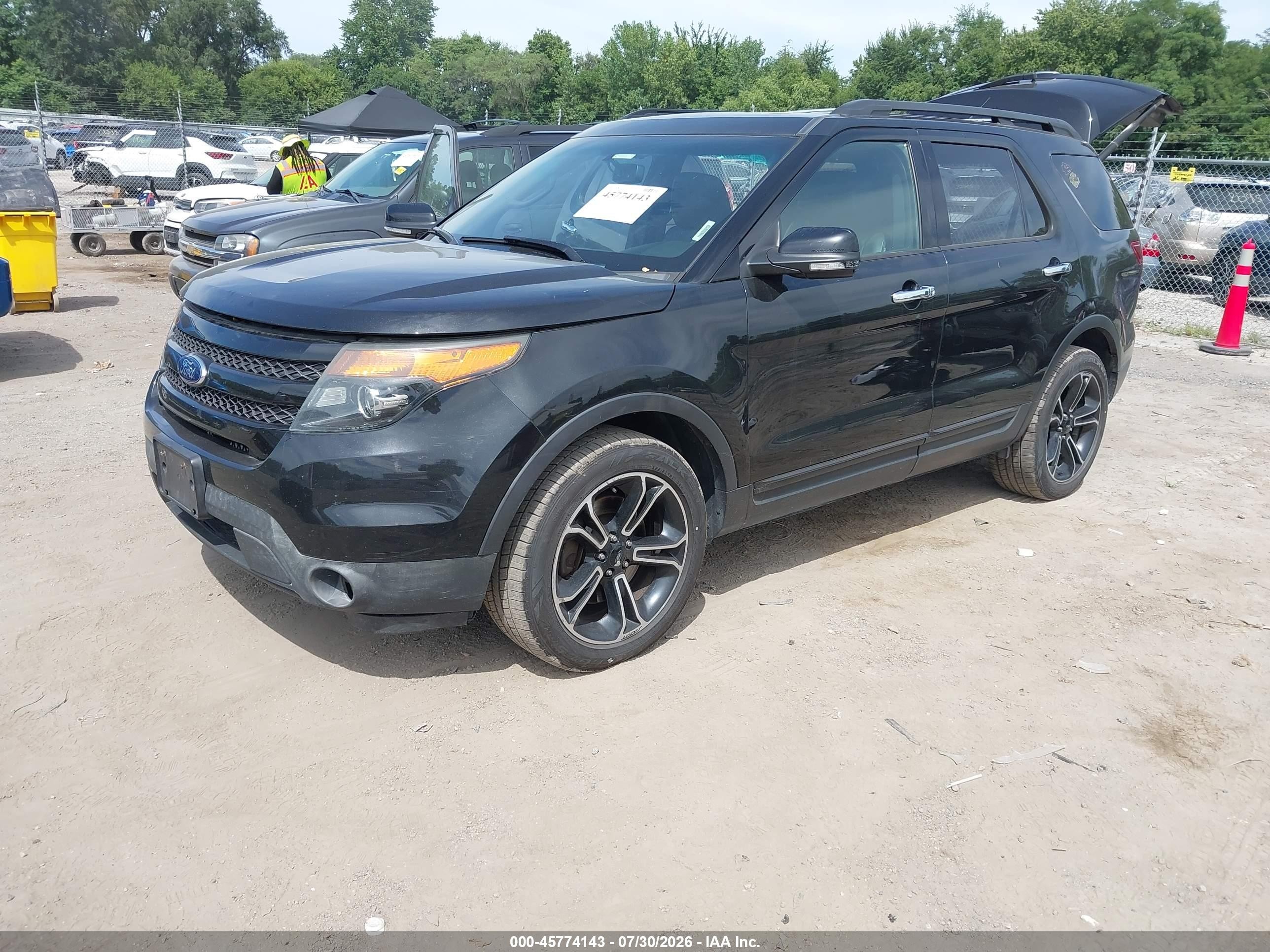 2014 Ford Explorer Sport Black vin: 1FM5K8GTXEGC34154