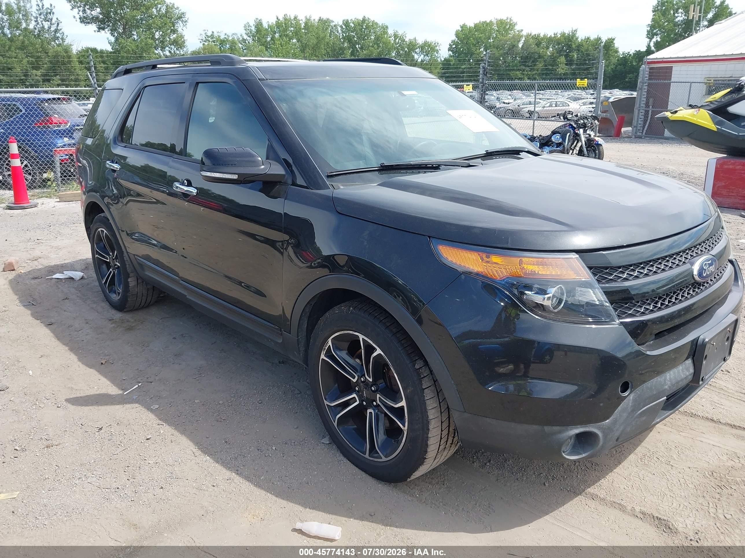 2014 Ford Explorer Sport Black vin: 1FM5K8GTXEGC34154
