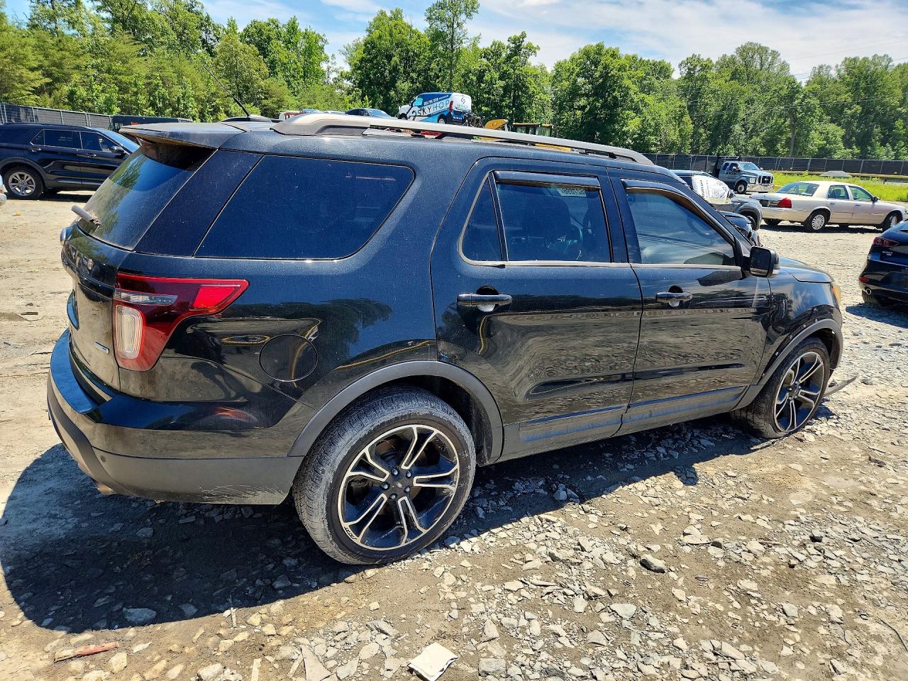 2015 Ford Explorer Sport Black vin: 1FM5K8GTXFGA32724