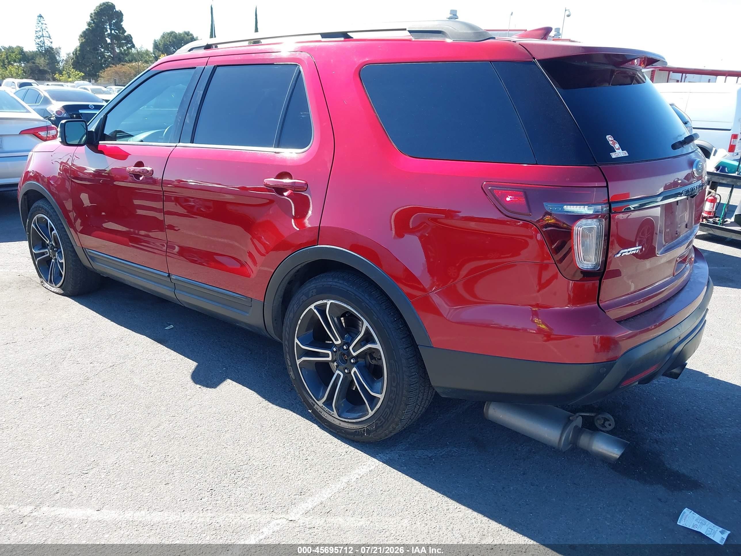 2015 Ford Explorer Sport Burgundy vin: 1FM5K8GTXFGA86850