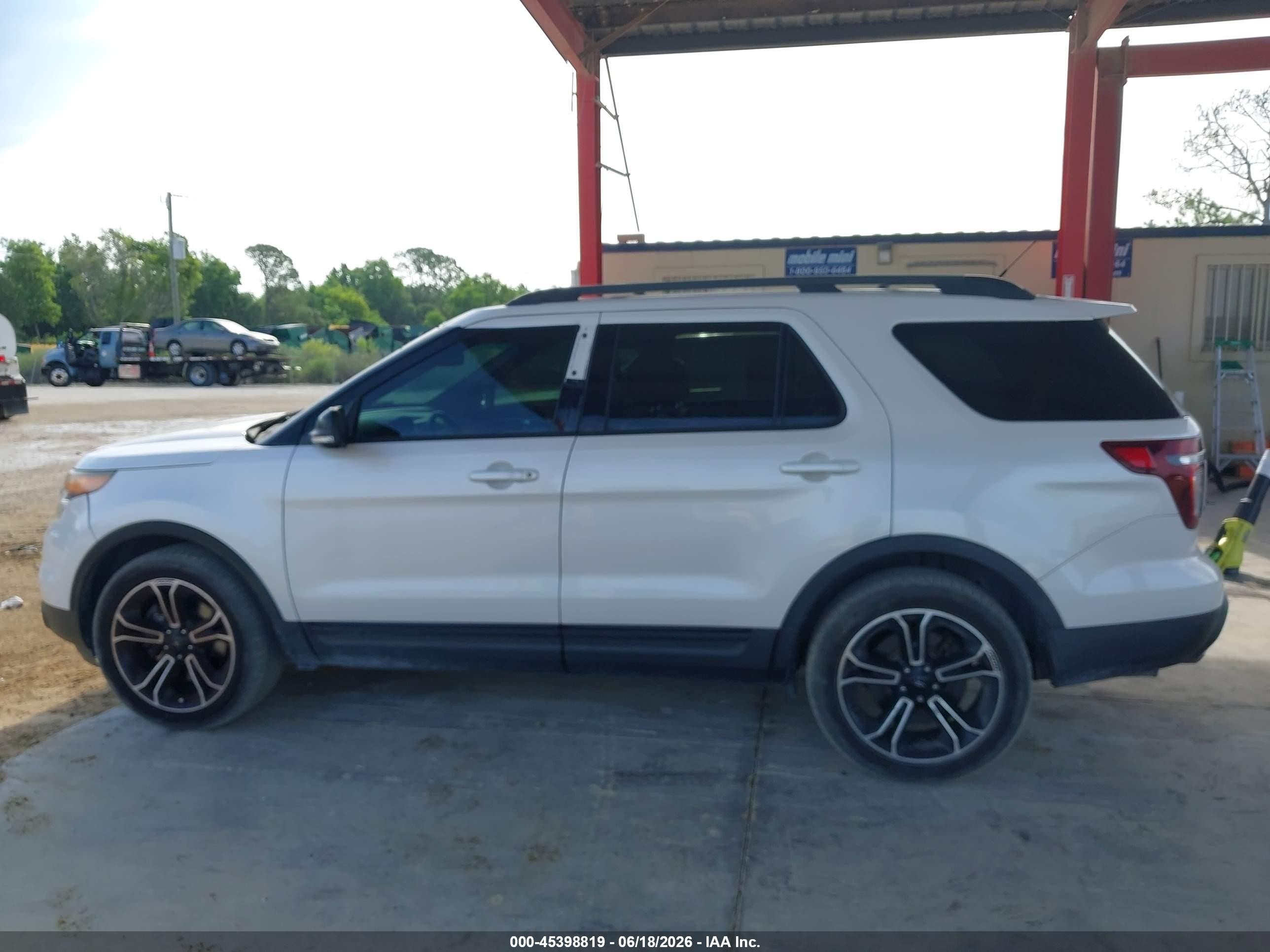 2015 Ford Explorer Sport White vin: 1FM5K8GTXFGB02366