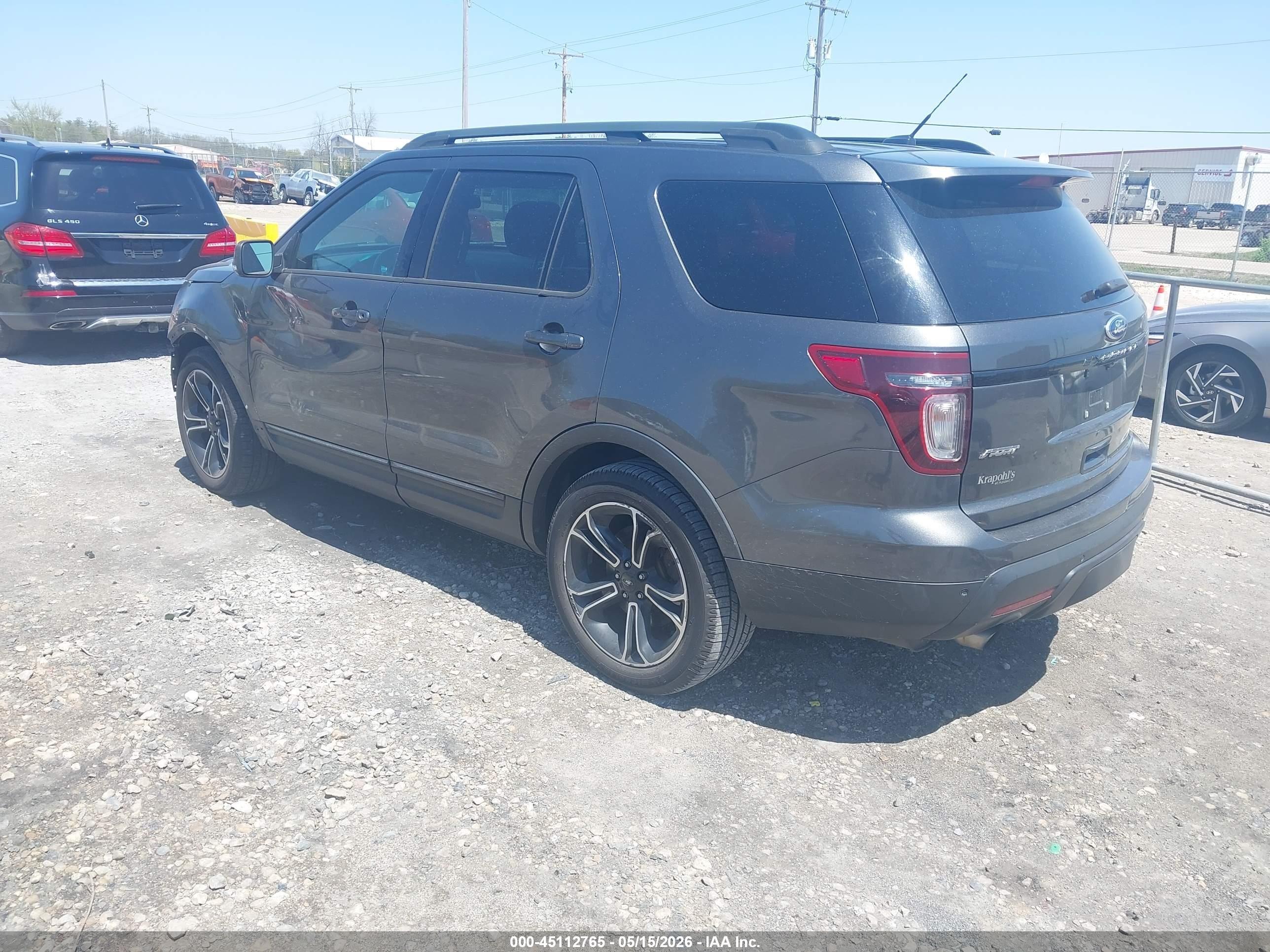 2015 Ford Explorer Sport Серый vin: 1FM5K8GTXFGB68609