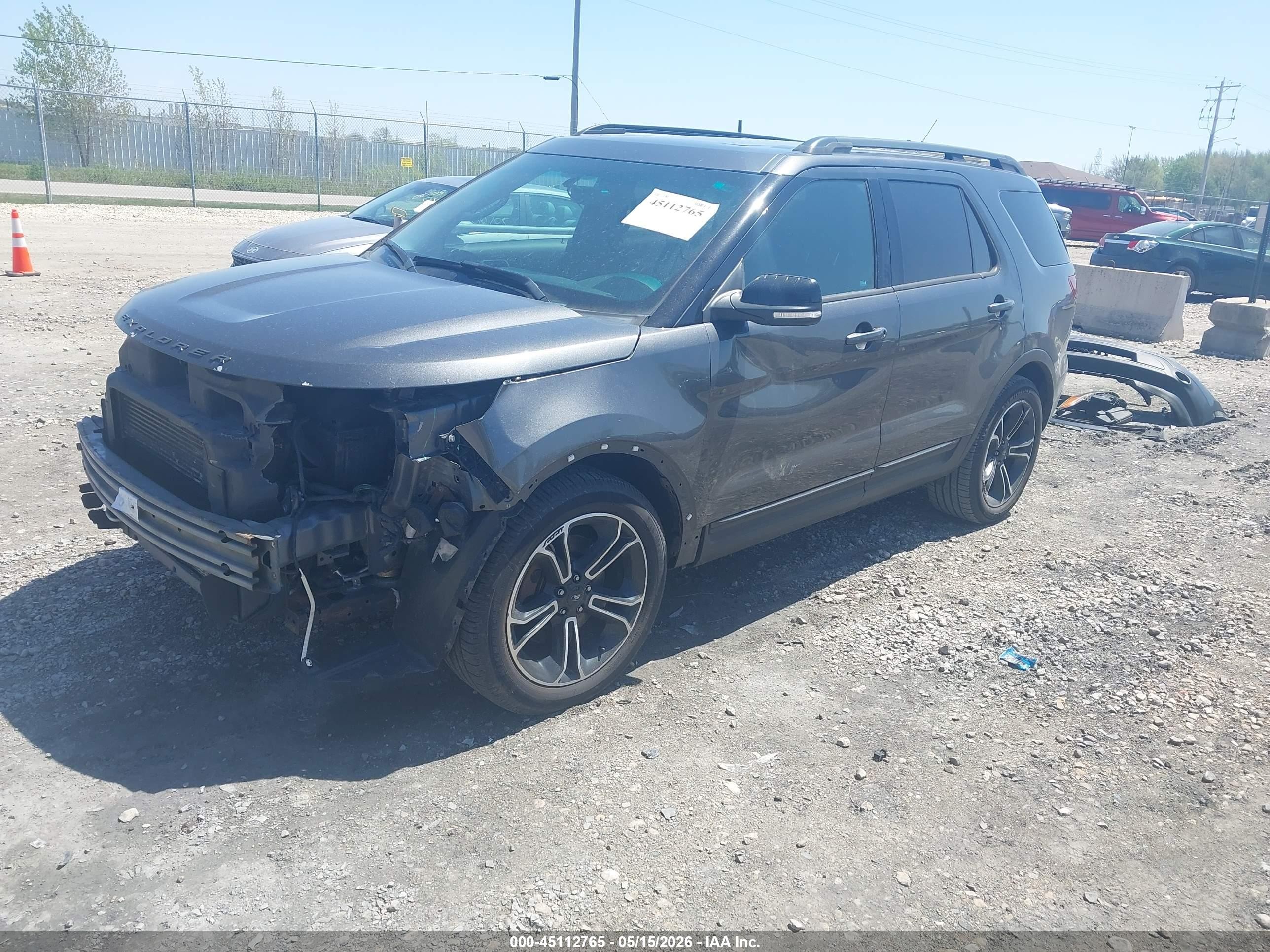 2015 Ford Explorer Sport Серый vin: 1FM5K8GTXFGB68609