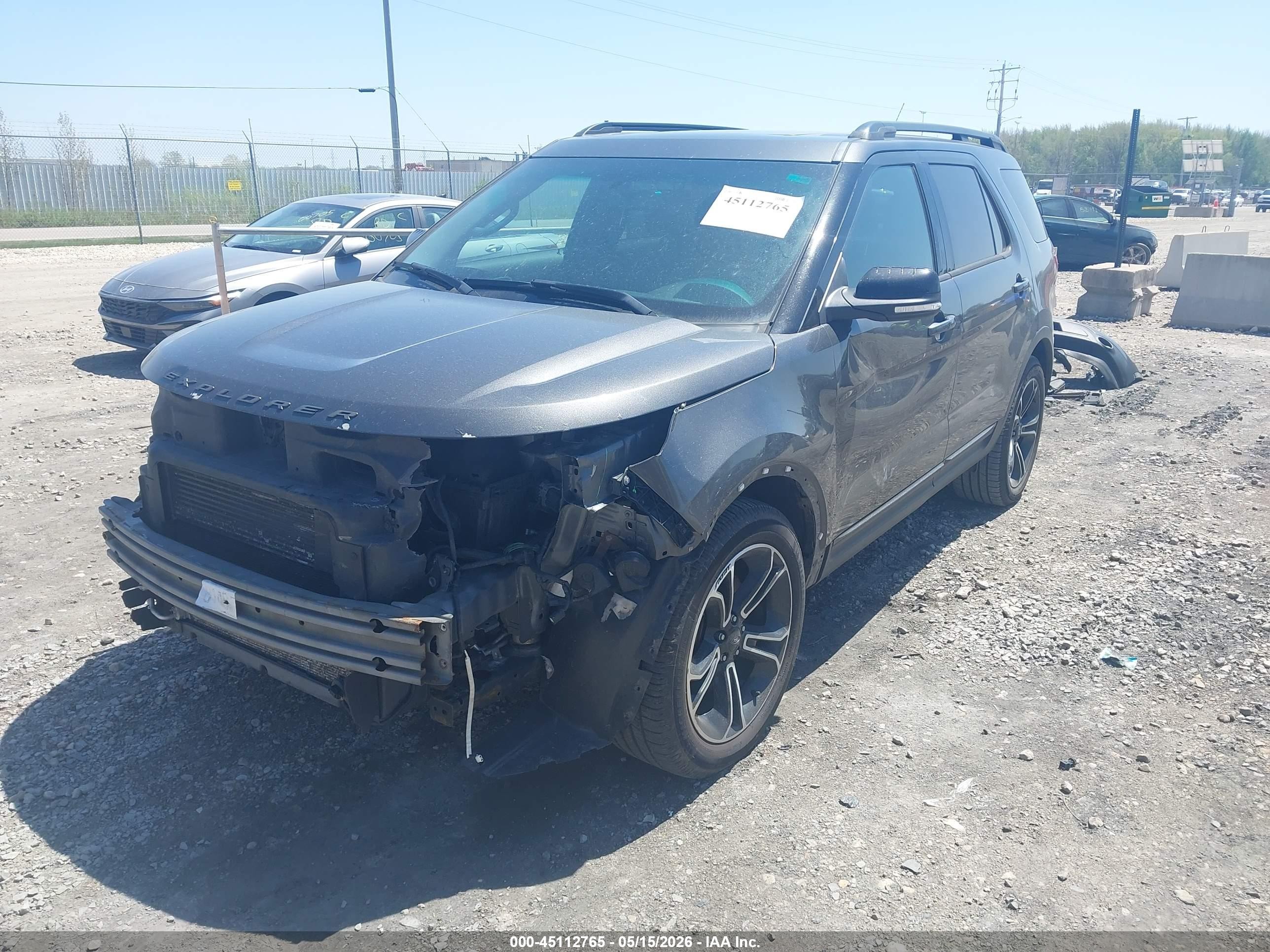 2015 Ford Explorer Sport Серый vin: 1FM5K8GTXFGB68609