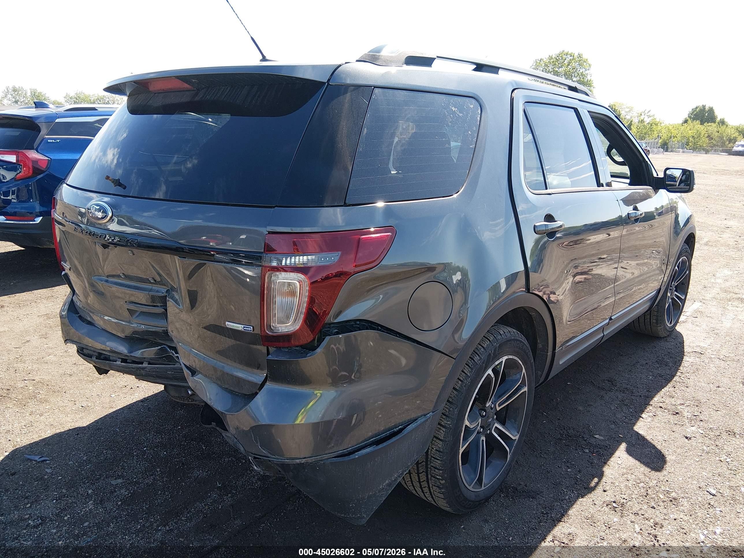 2015 Ford Explorer Sport Gray vin: 1FM5K8GTXFGB88262