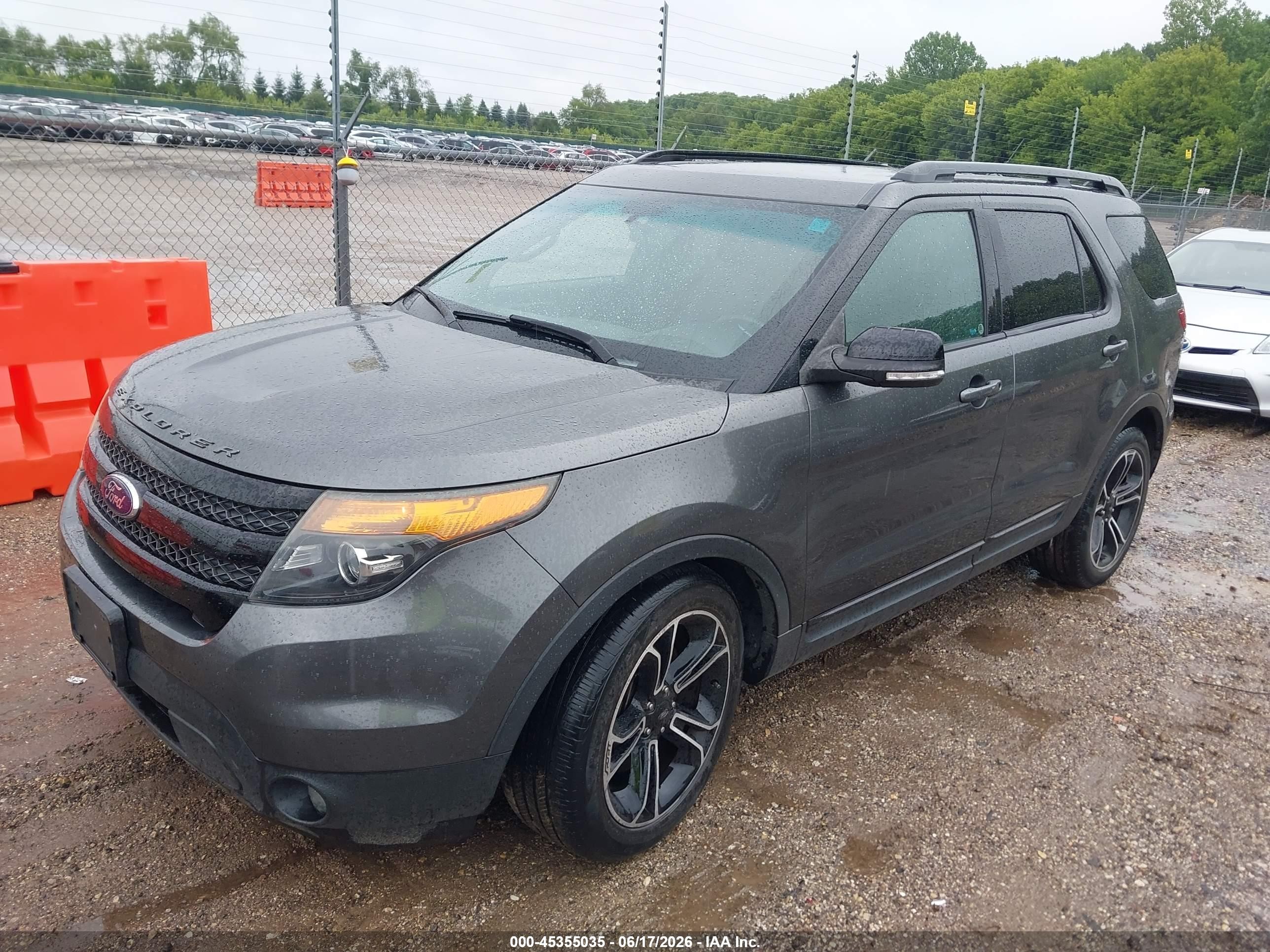2015 Ford Explorer Sport Gray vin: 1FM5K8GTXFGC01852
