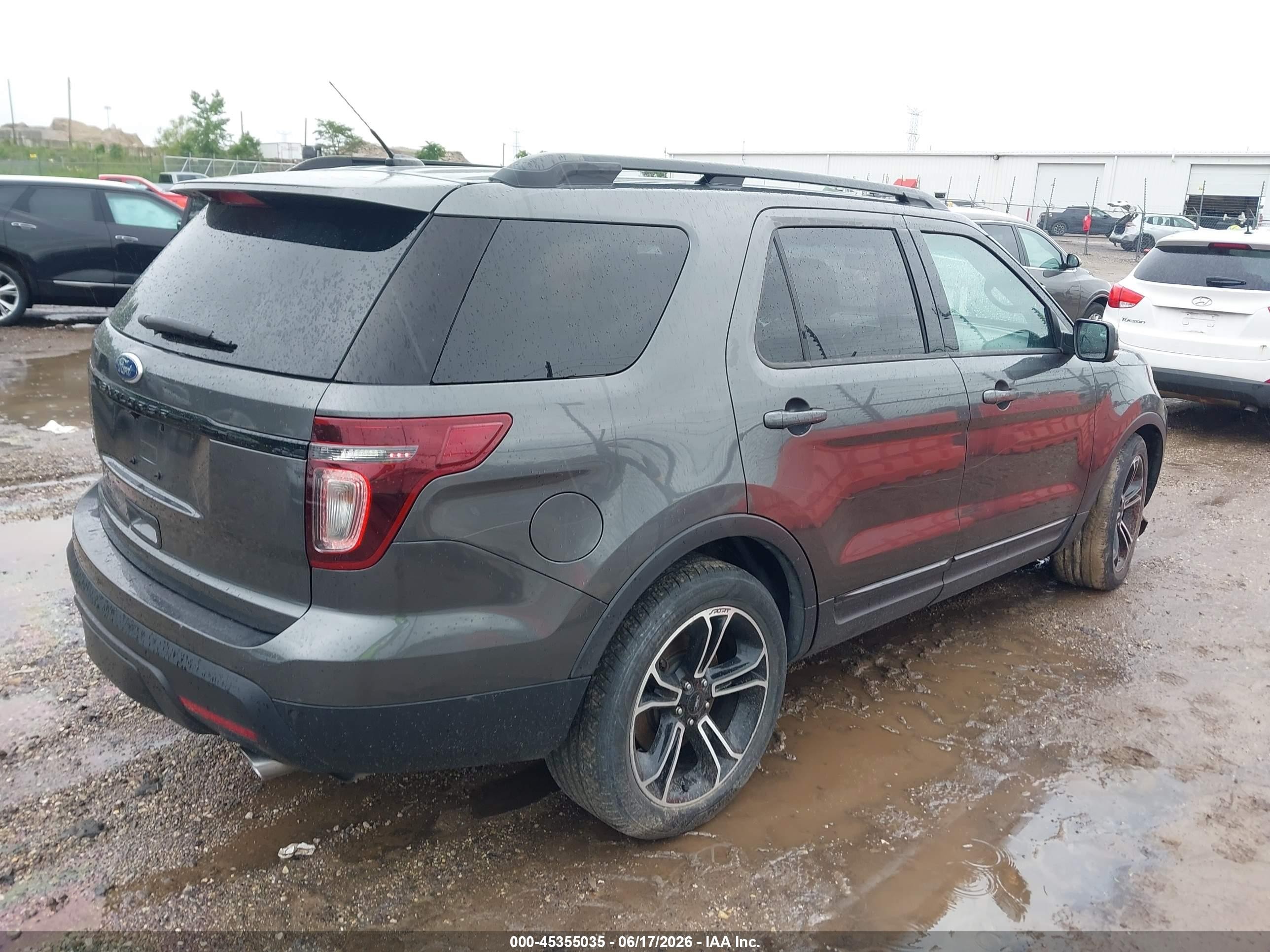 2015 Ford Explorer Sport Gray vin: 1FM5K8GTXFGC01852