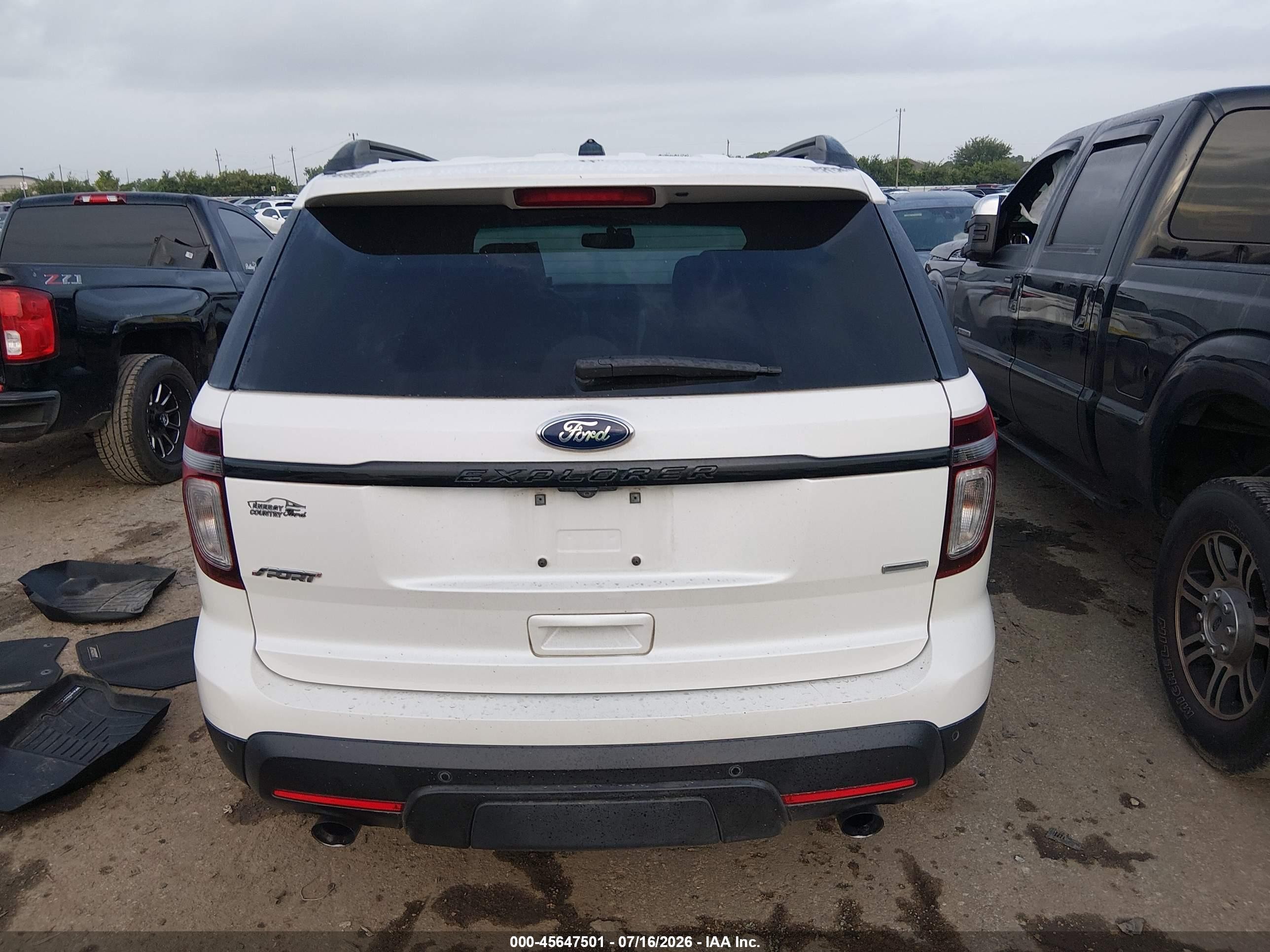 2015 Ford Explorer Sport White vin: 1FM5K8GTXFGC05058