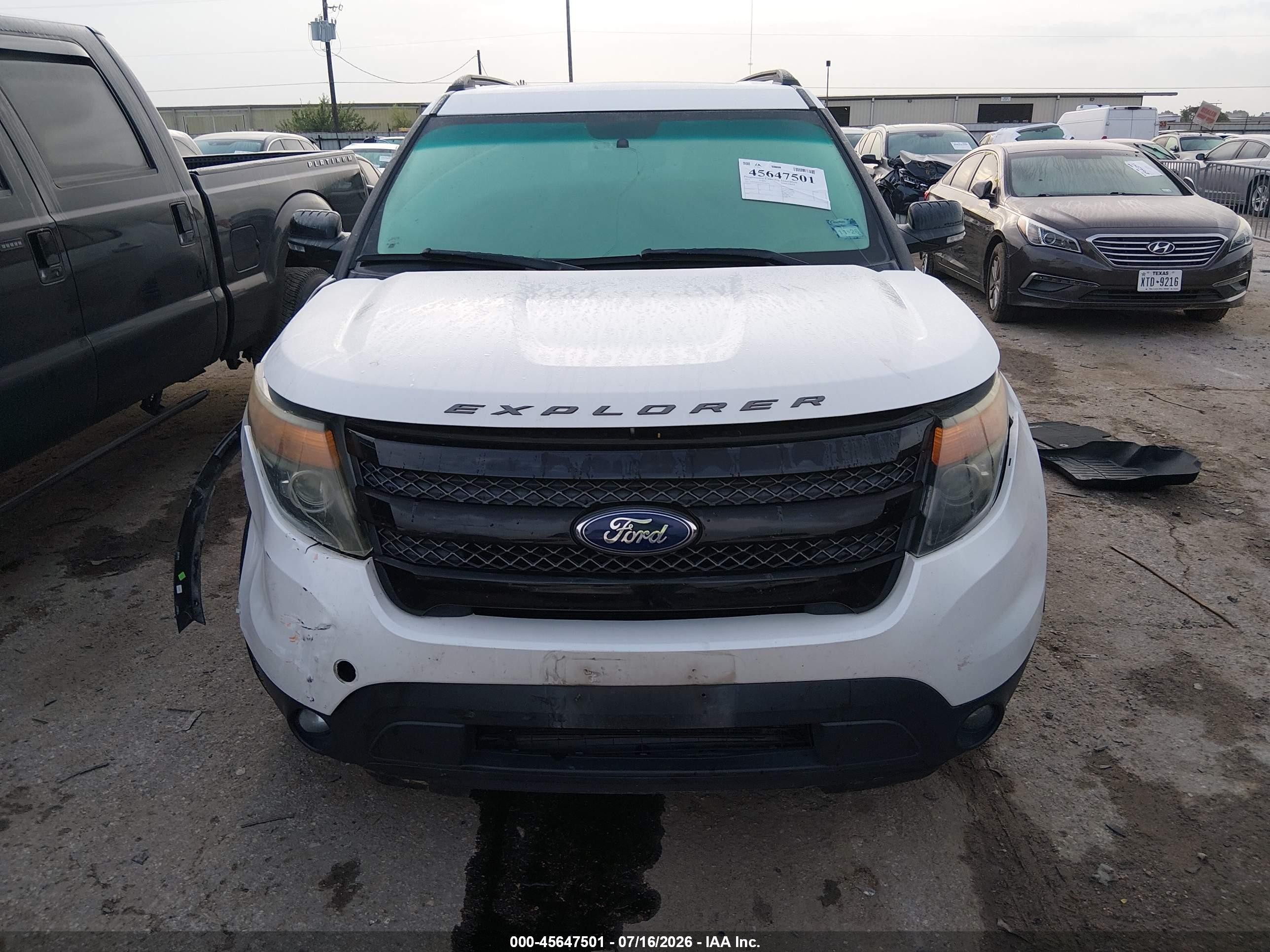 2015 Ford Explorer Sport White vin: 1FM5K8GTXFGC05058