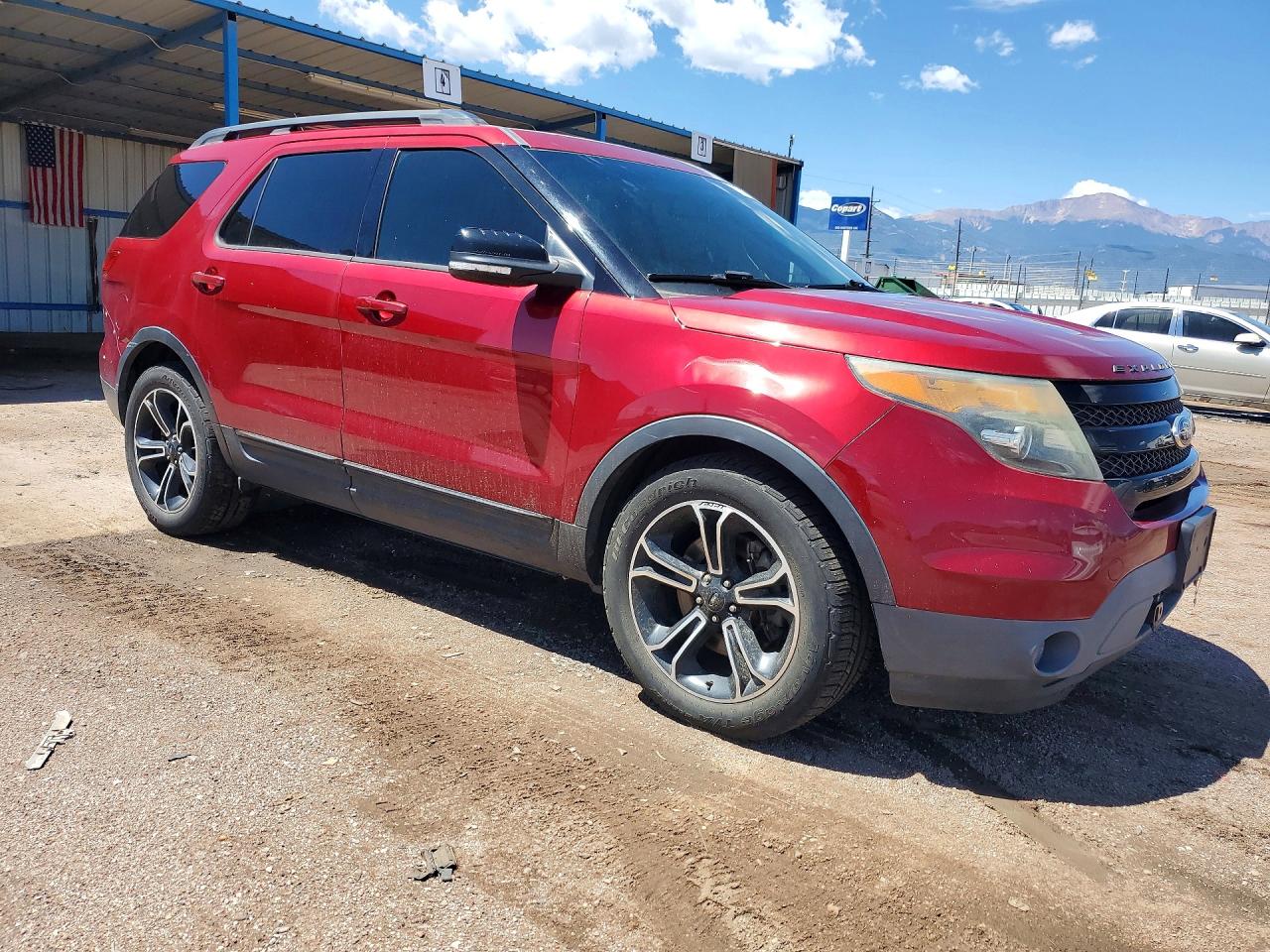 2015 Ford Explorer Red vin: 1FM5K8GTXFGC38108
