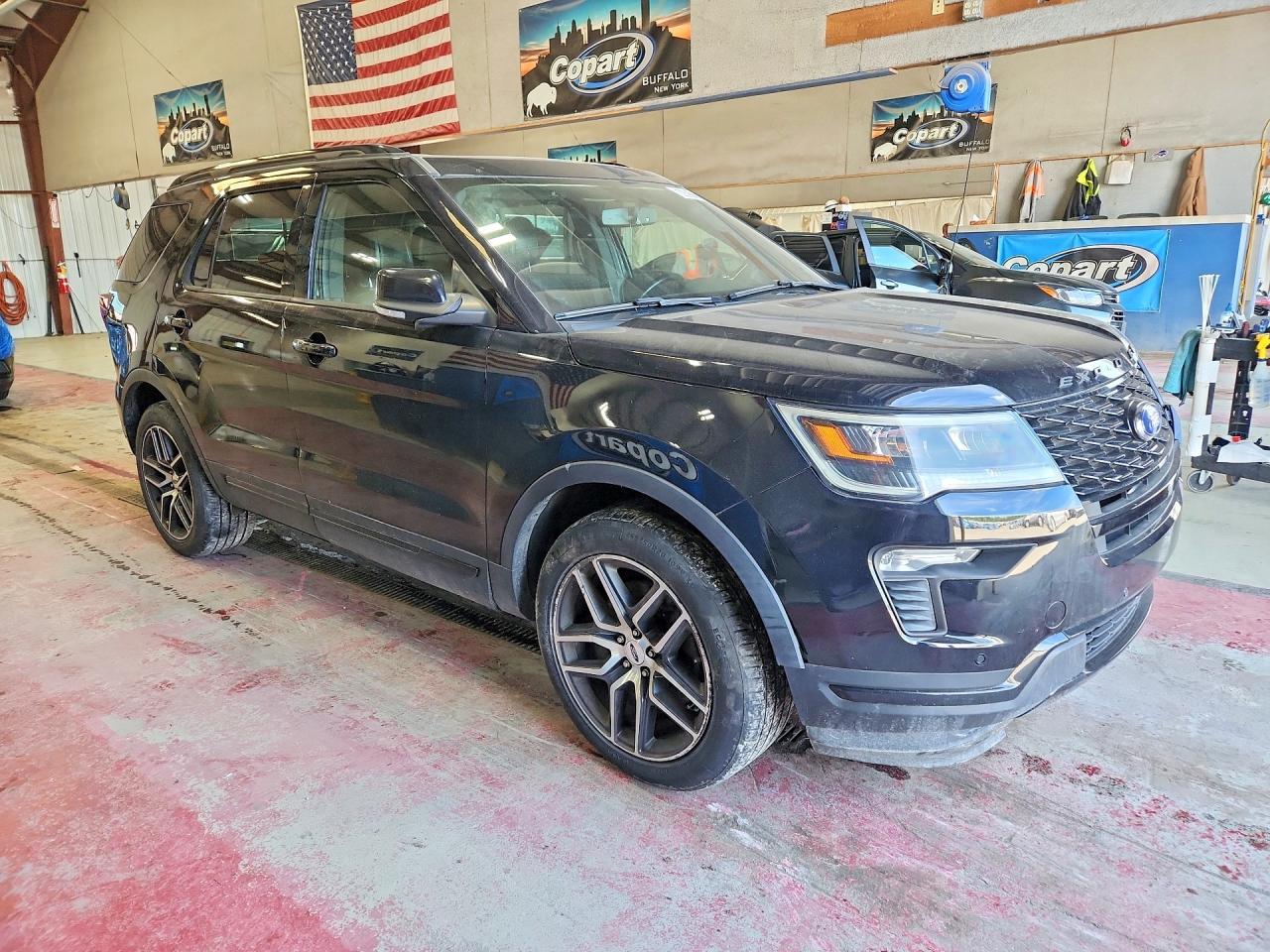 2019 Ford Explorer Sport Черный vin: 1FM5K8GTXKGA48626