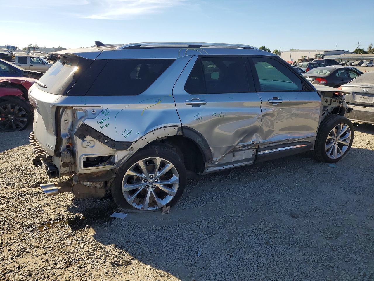 2021 Ford Explorer Platinum Gray vin: 1FM5K8HC7MGA83982