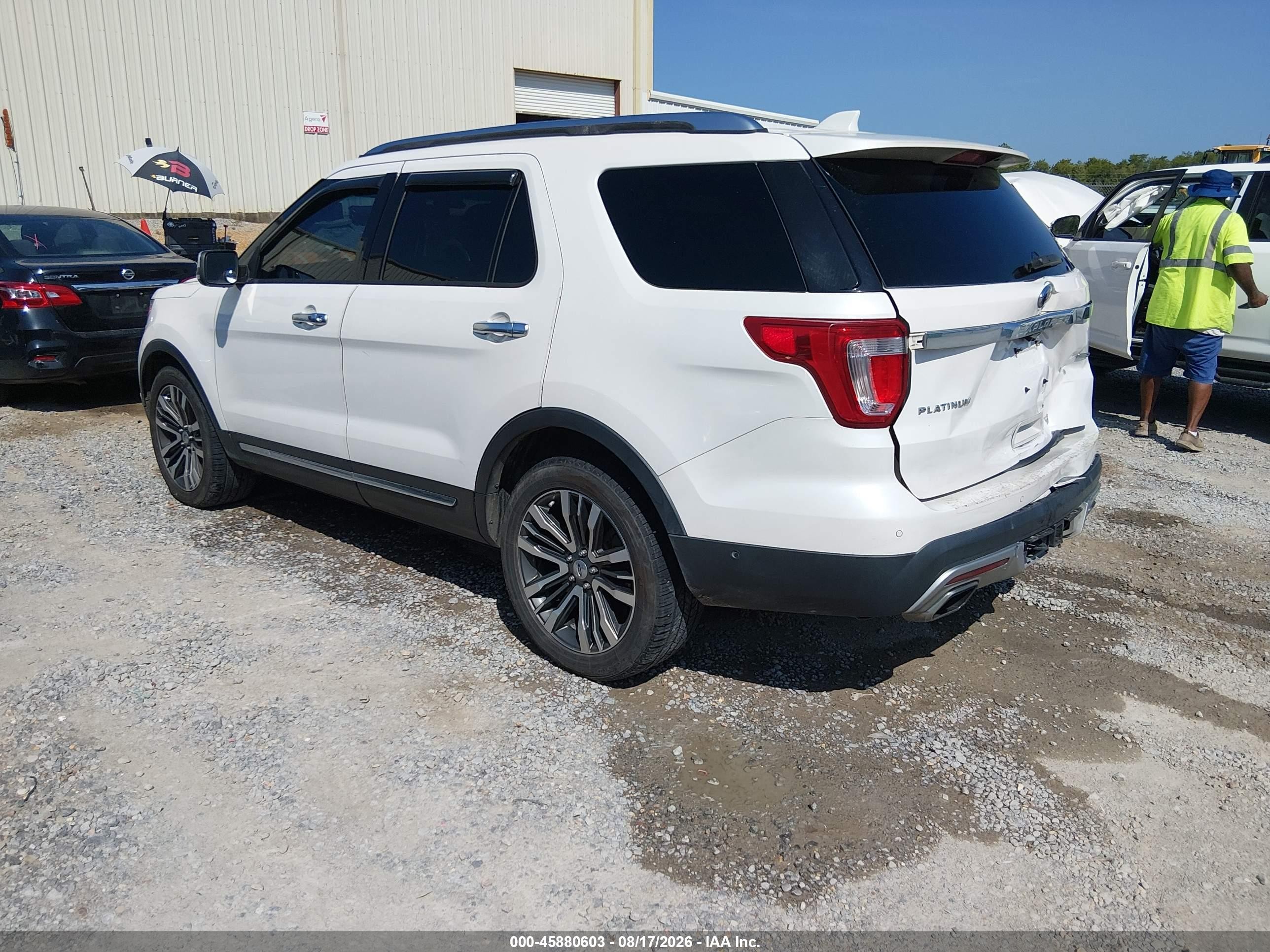 2017 Ford Explorer Platinum White vin: 1FM5K8HT1HGD96130