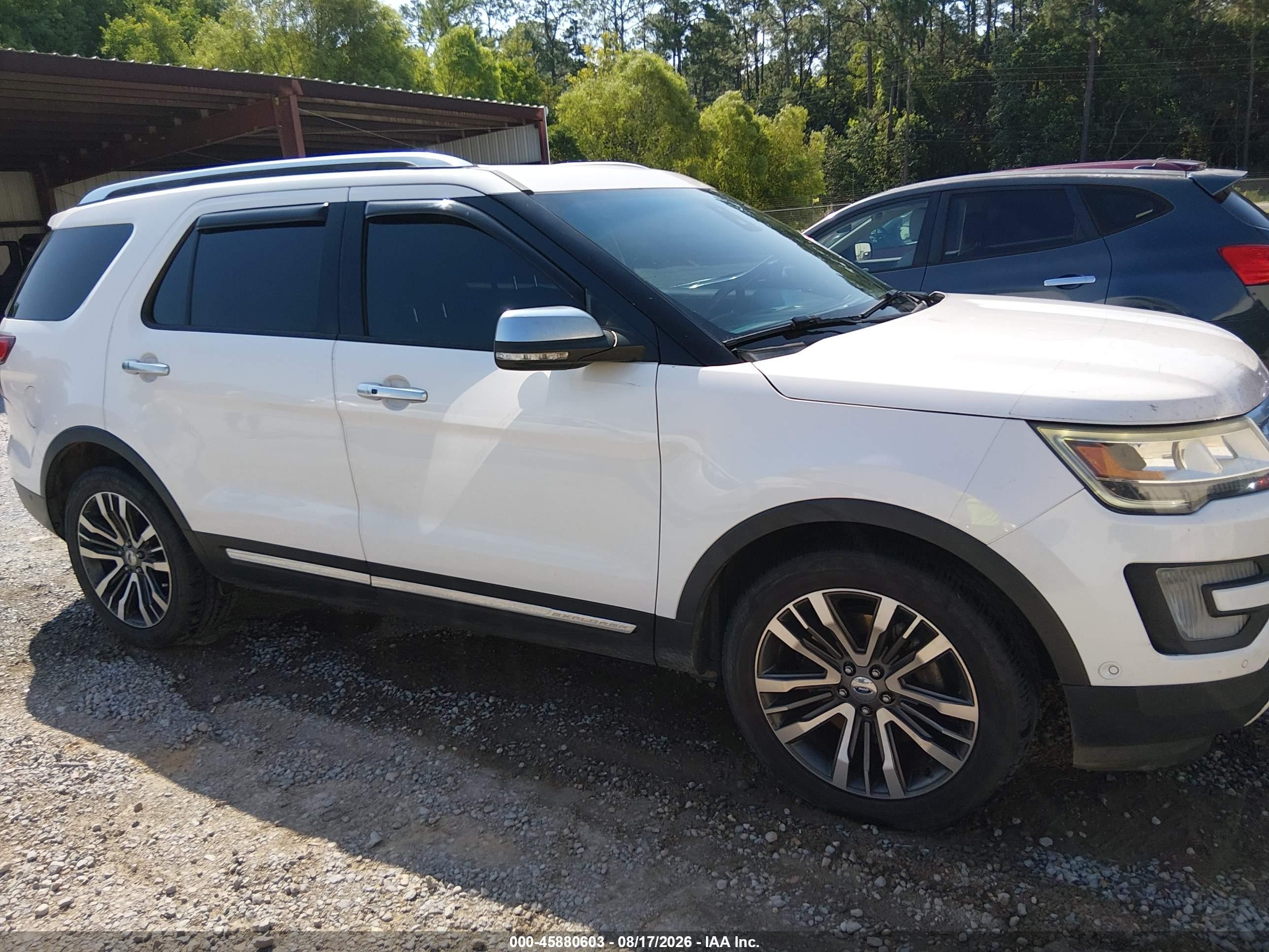 2017 Ford Explorer Platinum White vin: 1FM5K8HT1HGD96130