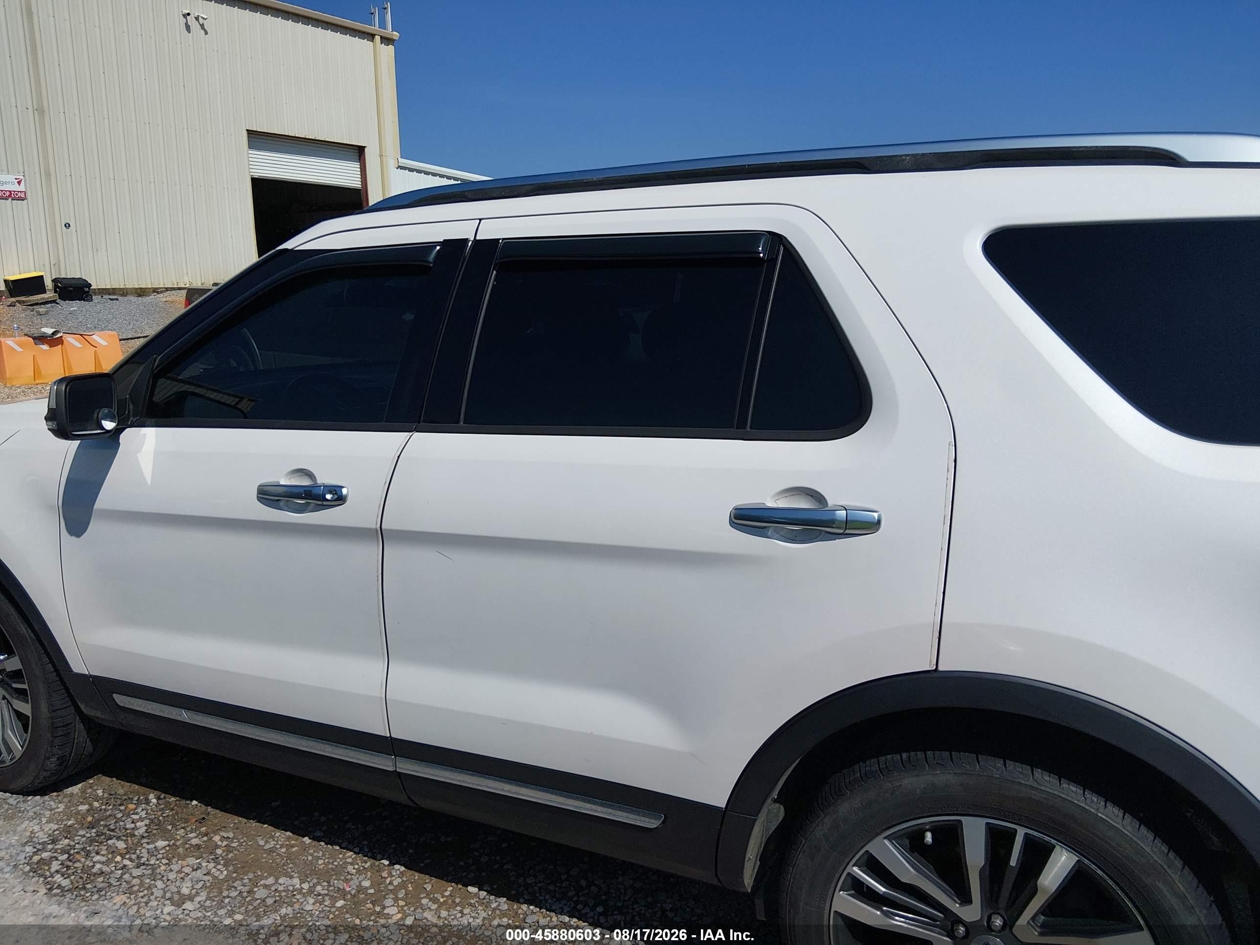 2017 Ford Explorer Platinum White vin: 1FM5K8HT1HGD96130
