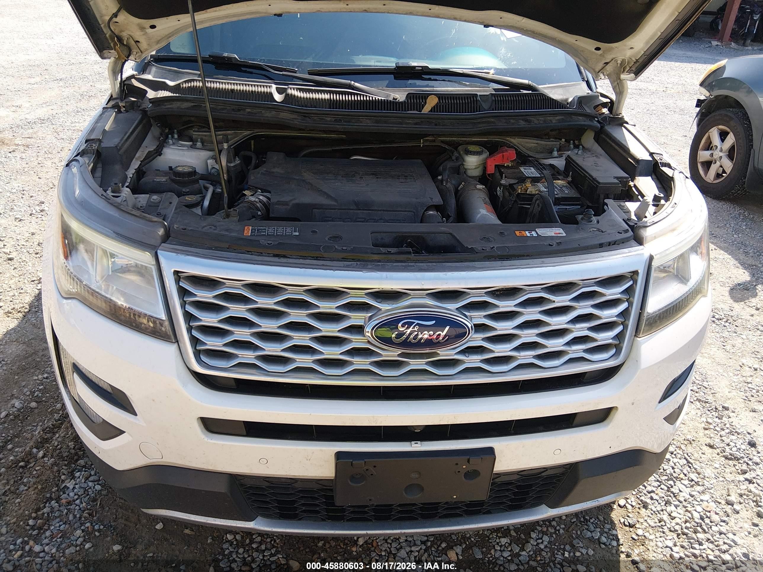 2017 Ford Explorer Platinum White vin: 1FM5K8HT1HGD96130