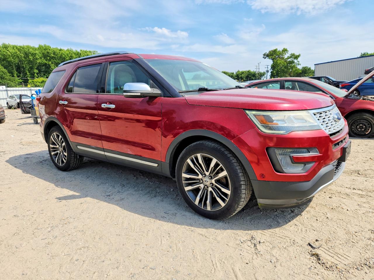 2017 Ford Explorer Platinum Red vin: 1FM5K8HT2HGA08516