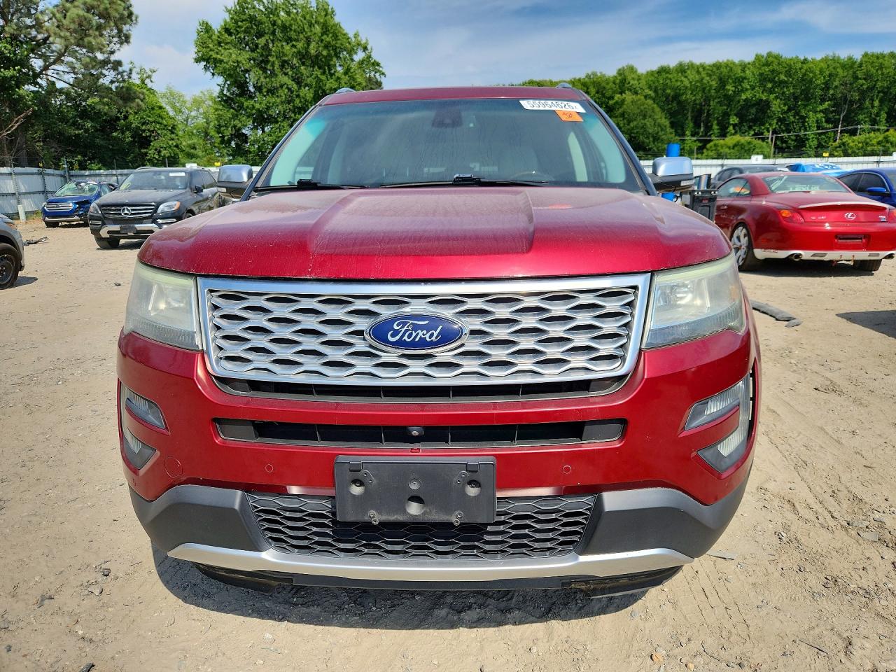 2017 Ford Explorer Platinum Red vin: 1FM5K8HT2HGA08516