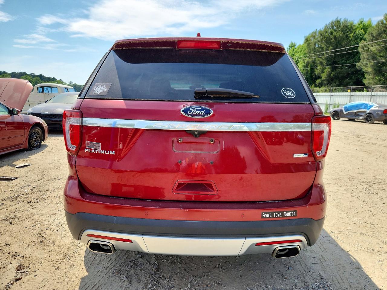2017 Ford Explorer Platinum Red vin: 1FM5K8HT2HGA08516