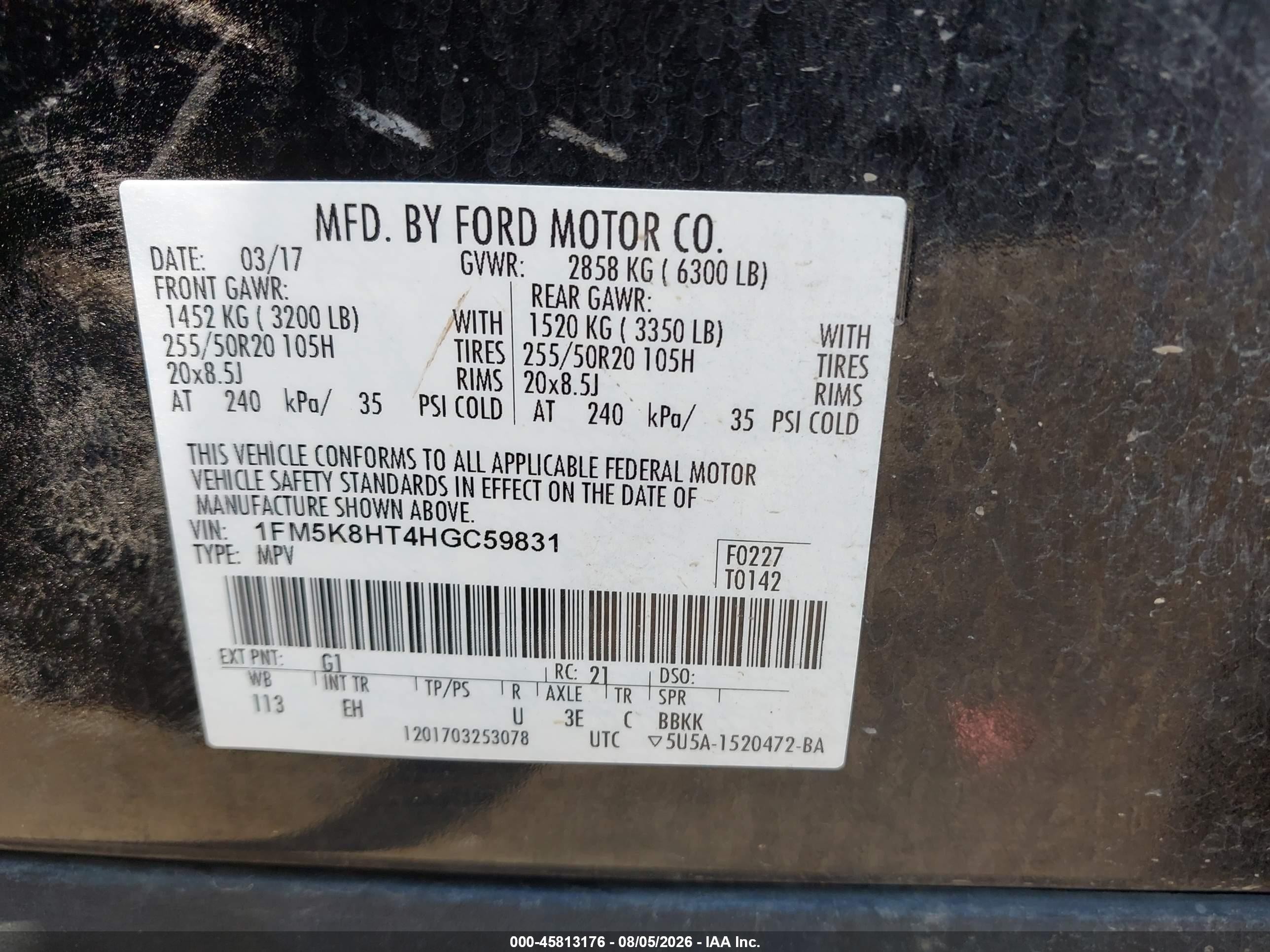 2017 Ford Explorer Platinum Black vin: 1FM5K8HT4HGC59831