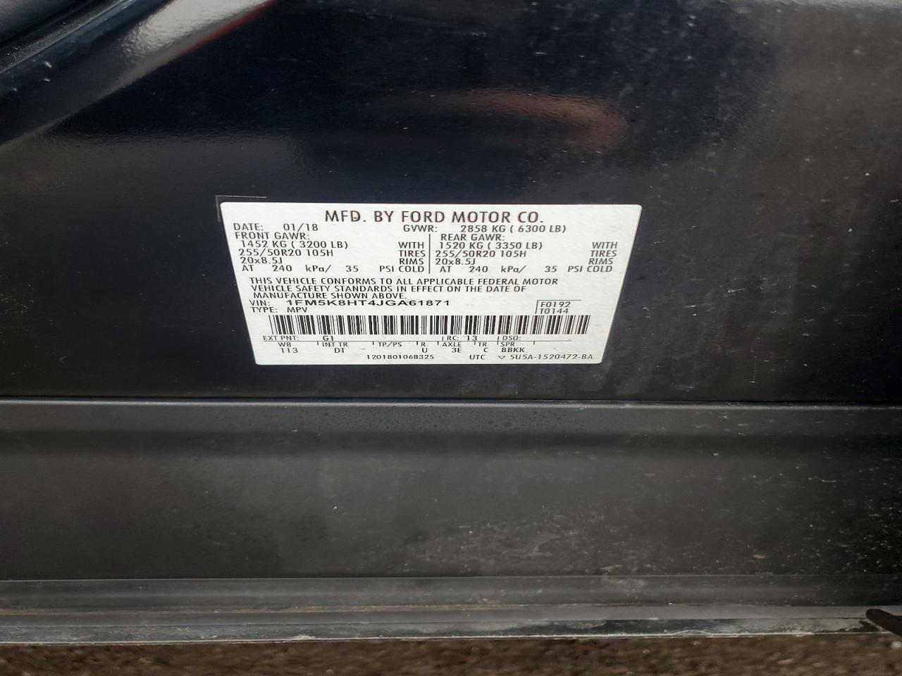 2018 Ford Explorer Platinum Black vin: 1FM5K8HT4JGA61871