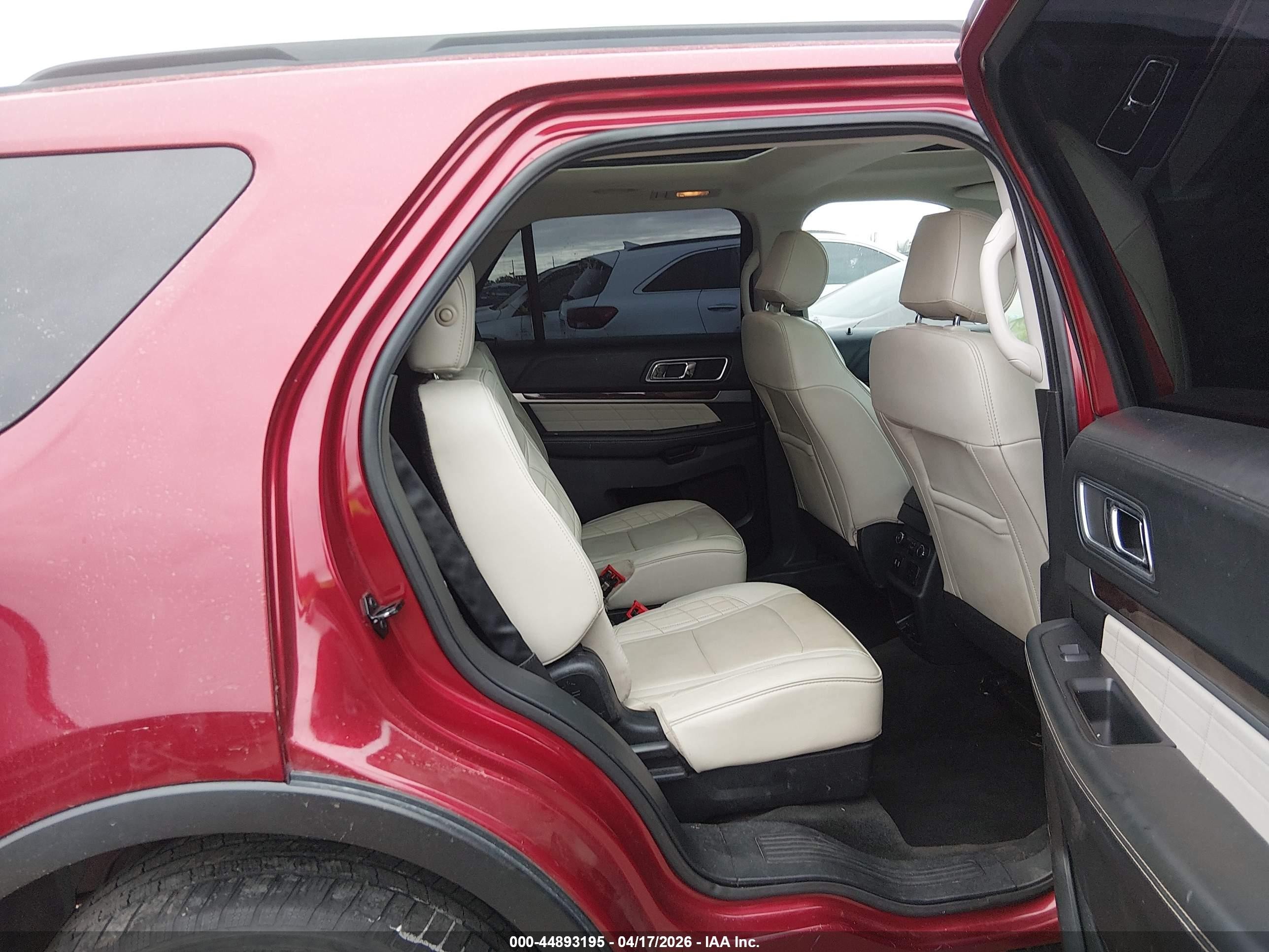 2017 Ford Explorer Platinum Red vin: 1FM5K8HT5HGB44476