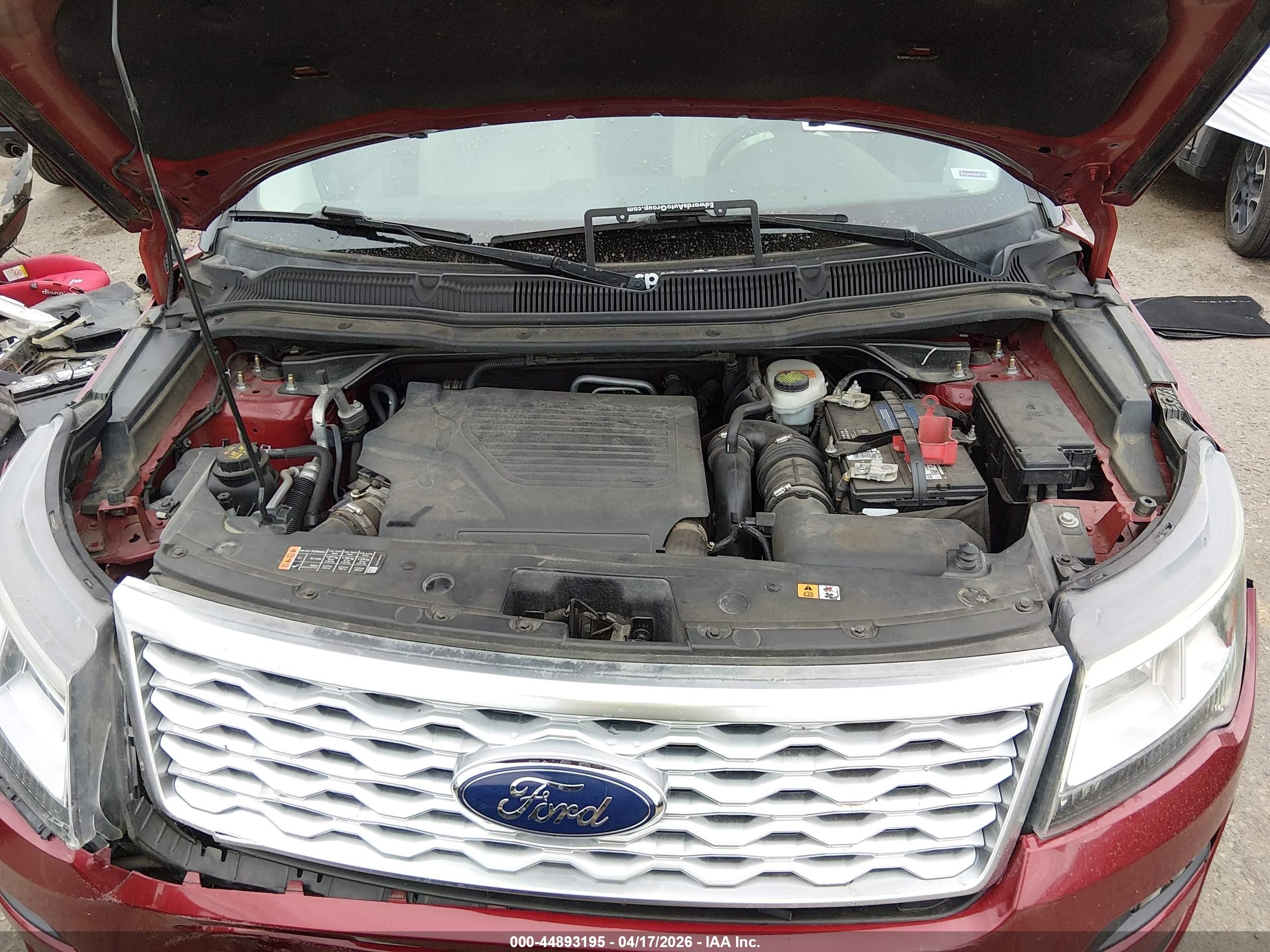 2017 Ford Explorer Platinum Red vin: 1FM5K8HT5HGB44476
