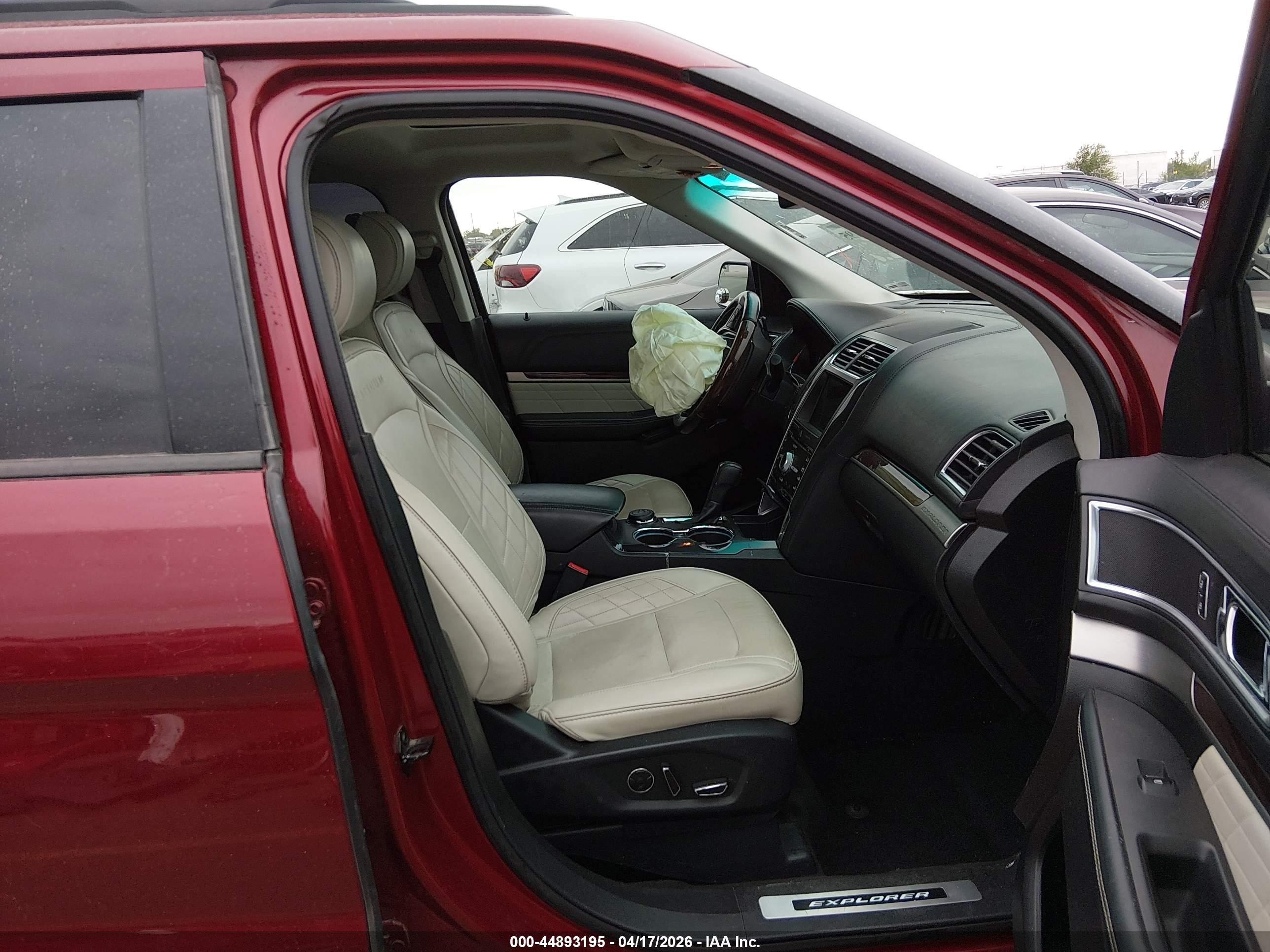 2017 Ford Explorer Platinum Red vin: 1FM5K8HT5HGB44476