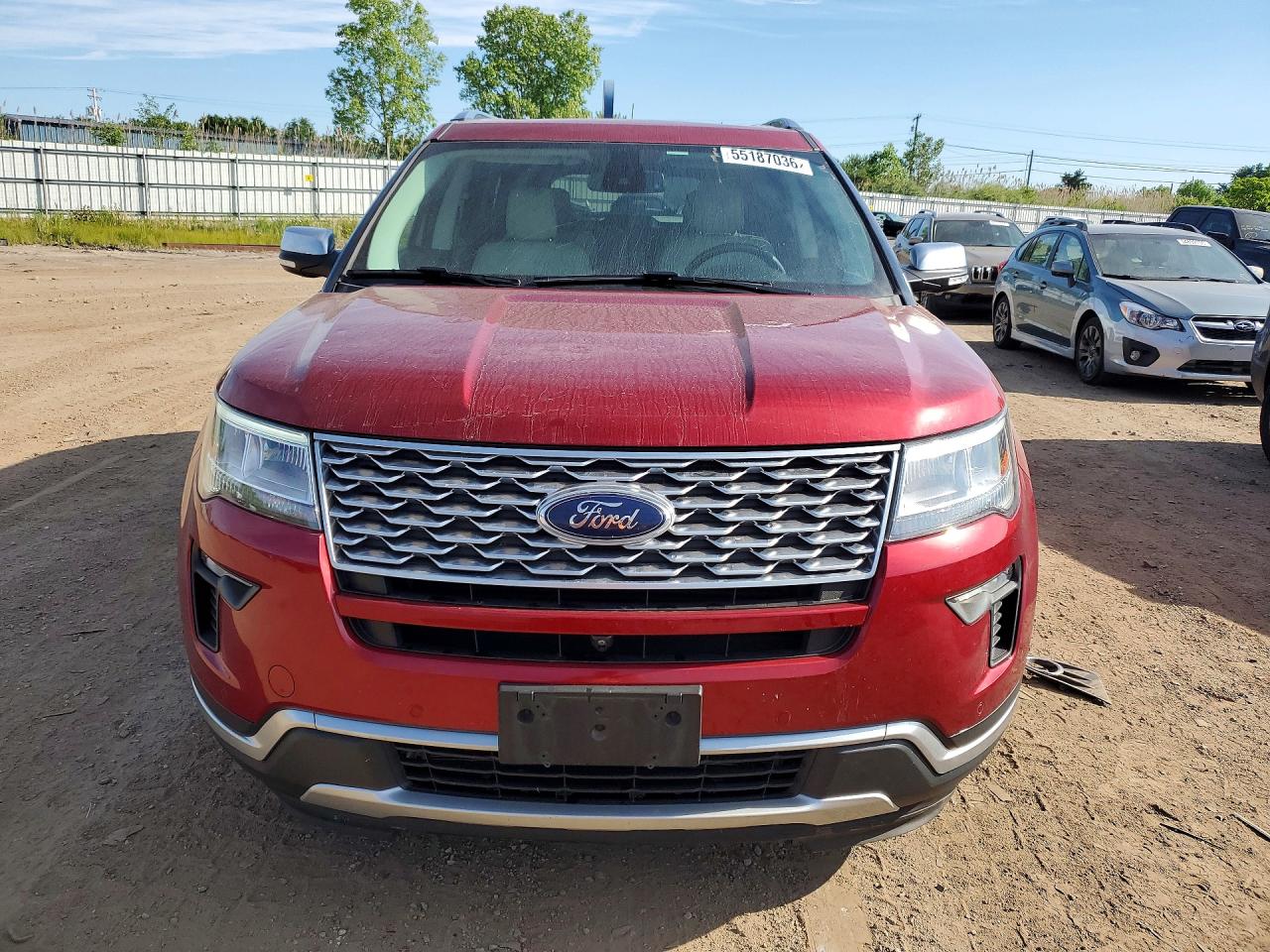 2018 Ford Explorer Platinum Red vin: 1FM5K8HT5JGC34846