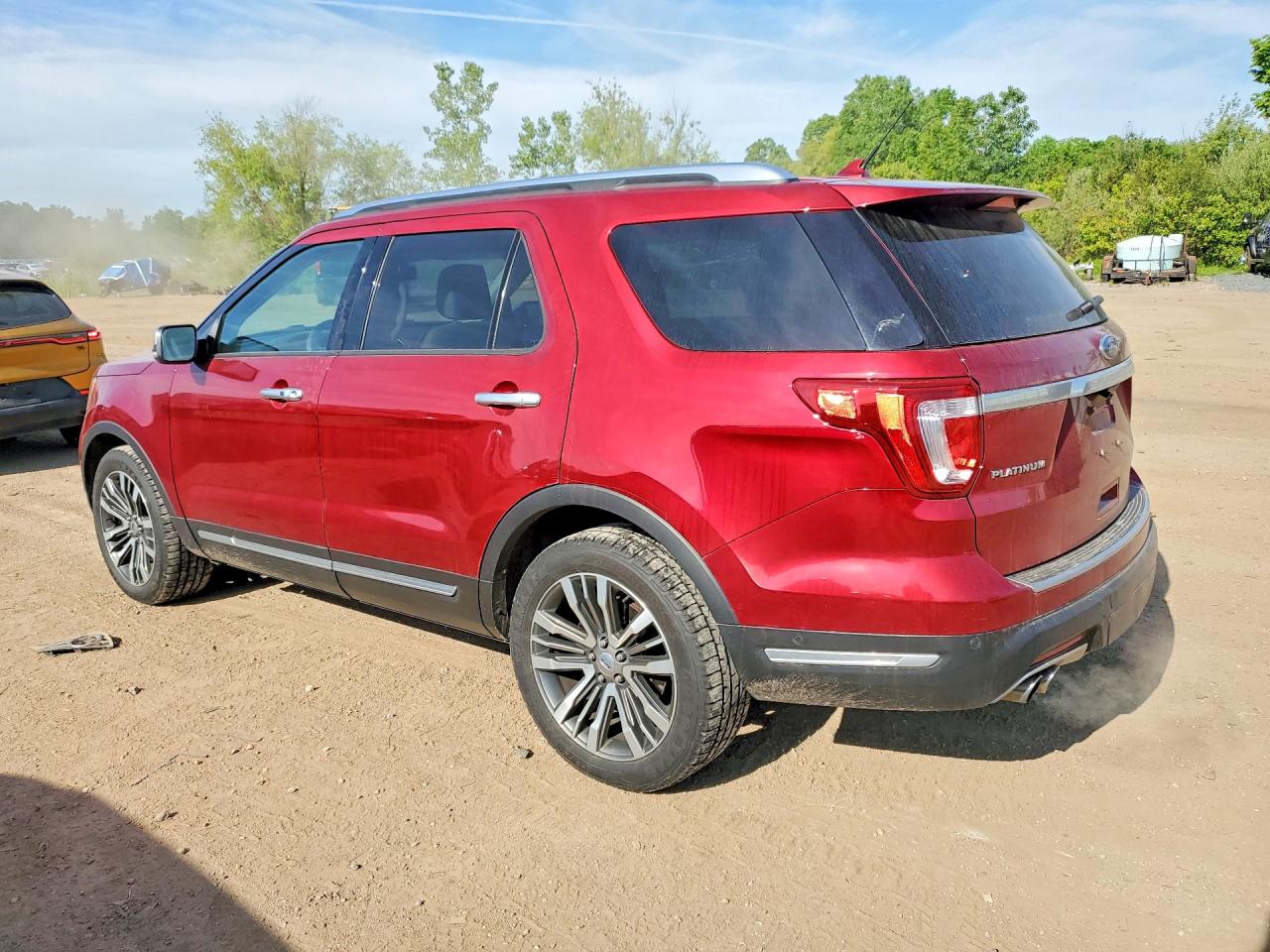 2018 Ford Explorer Platinum Red vin: 1FM5K8HT5JGC34846
