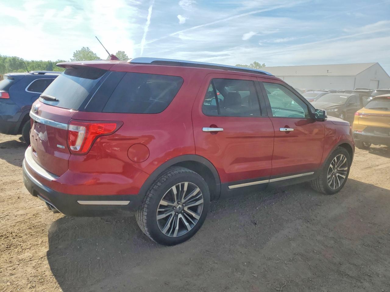 2018 Ford Explorer Platinum Red vin: 1FM5K8HT5JGC34846