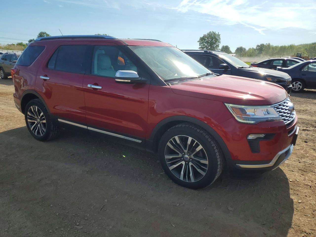 2018 Ford Explorer Platinum Red vin: 1FM5K8HT5JGC34846