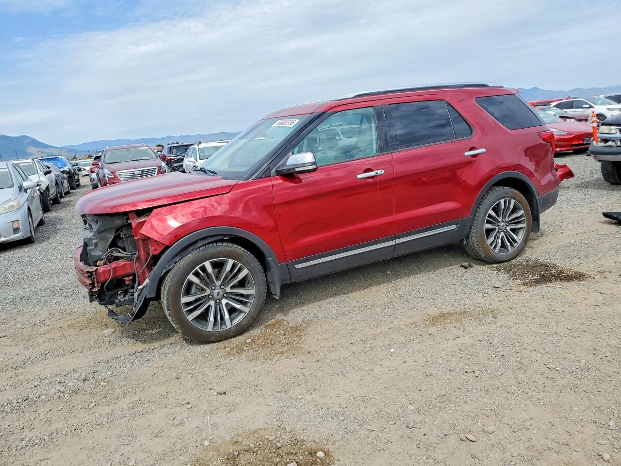 2016 Ford Explorer Platinum Burgundy vin: 1FM5K8HT6GGC66312