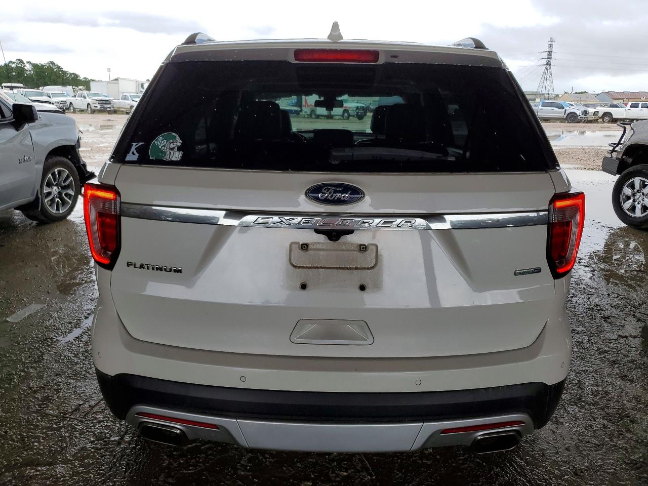 2017 Ford Explorer Platinum White vin: 1FM5K8HT6HGD98374