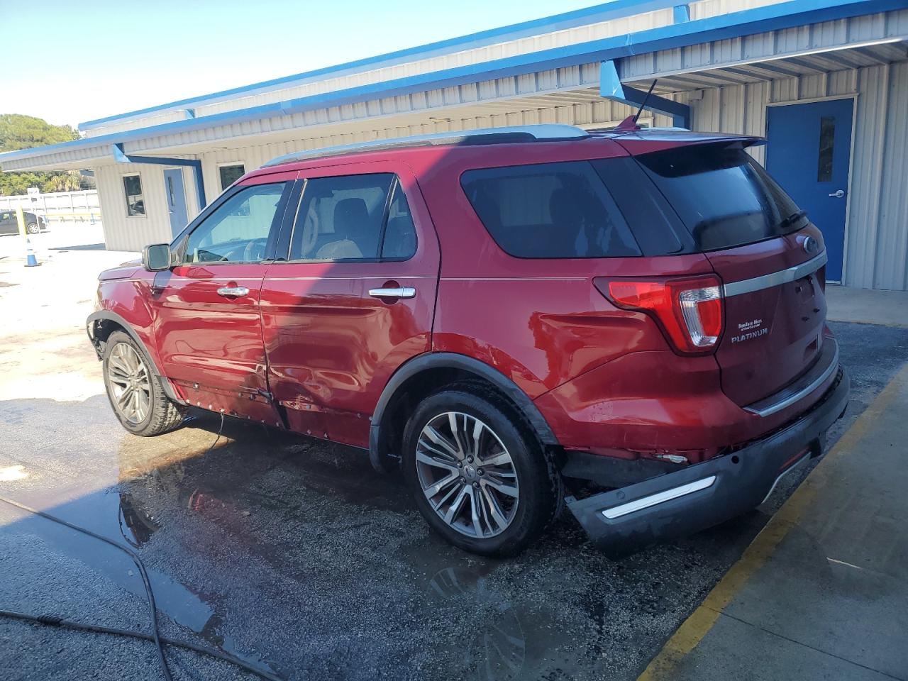 2019 Ford Explorer Platinum Maroon vin: 1FM5K8HT6KGA58469