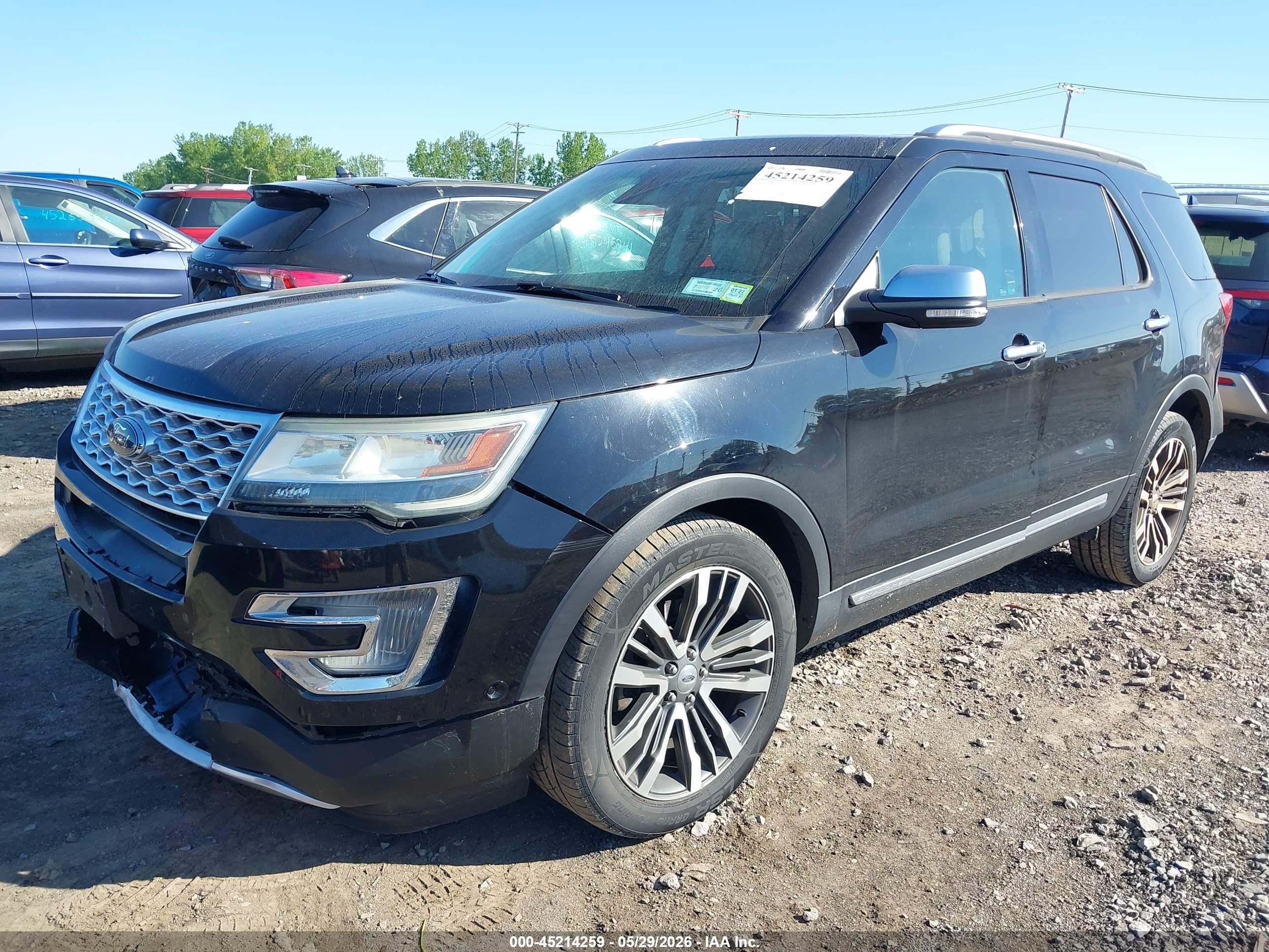 2016 Ford Explorer Platinum Черный vin: 1FM5K8HT7GGB85075