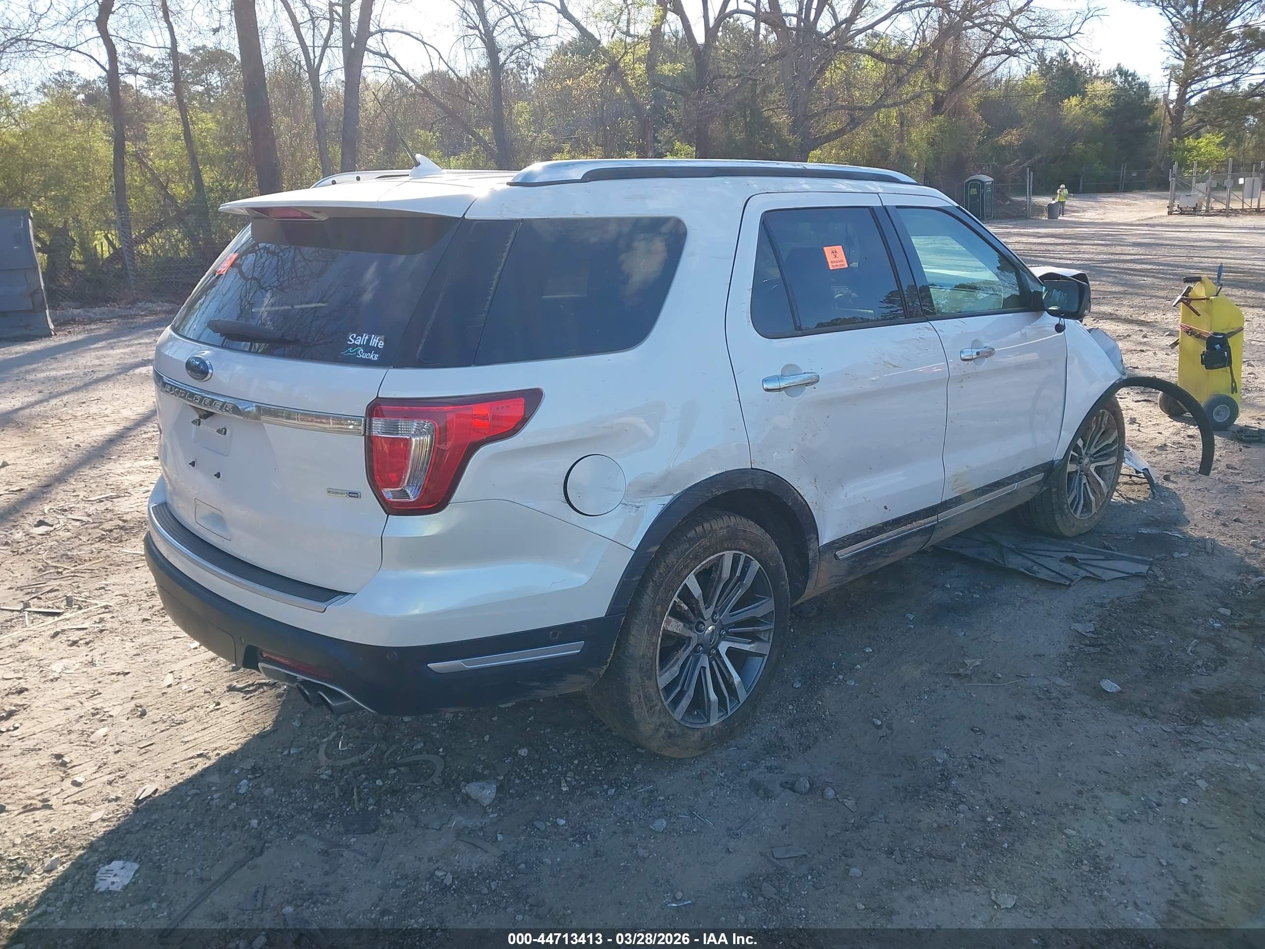 2018 Ford Explorer Platinum Белый vin: 1FM5K8HT9JGA86054